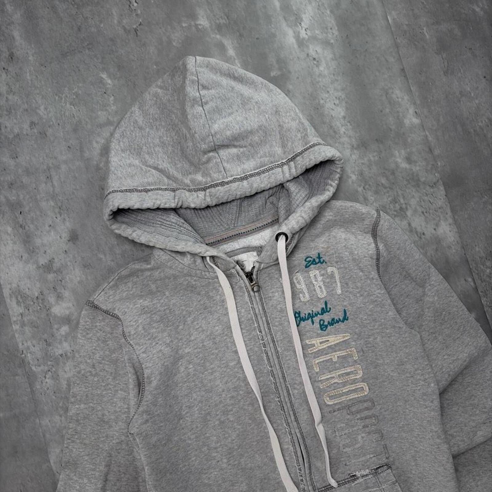Aeropostale Y2K Aeropostale Grunge Skater Gothic Thermal Zip Up Hoodie Size L / US 10 / IT 46 - 5 Thumbnail