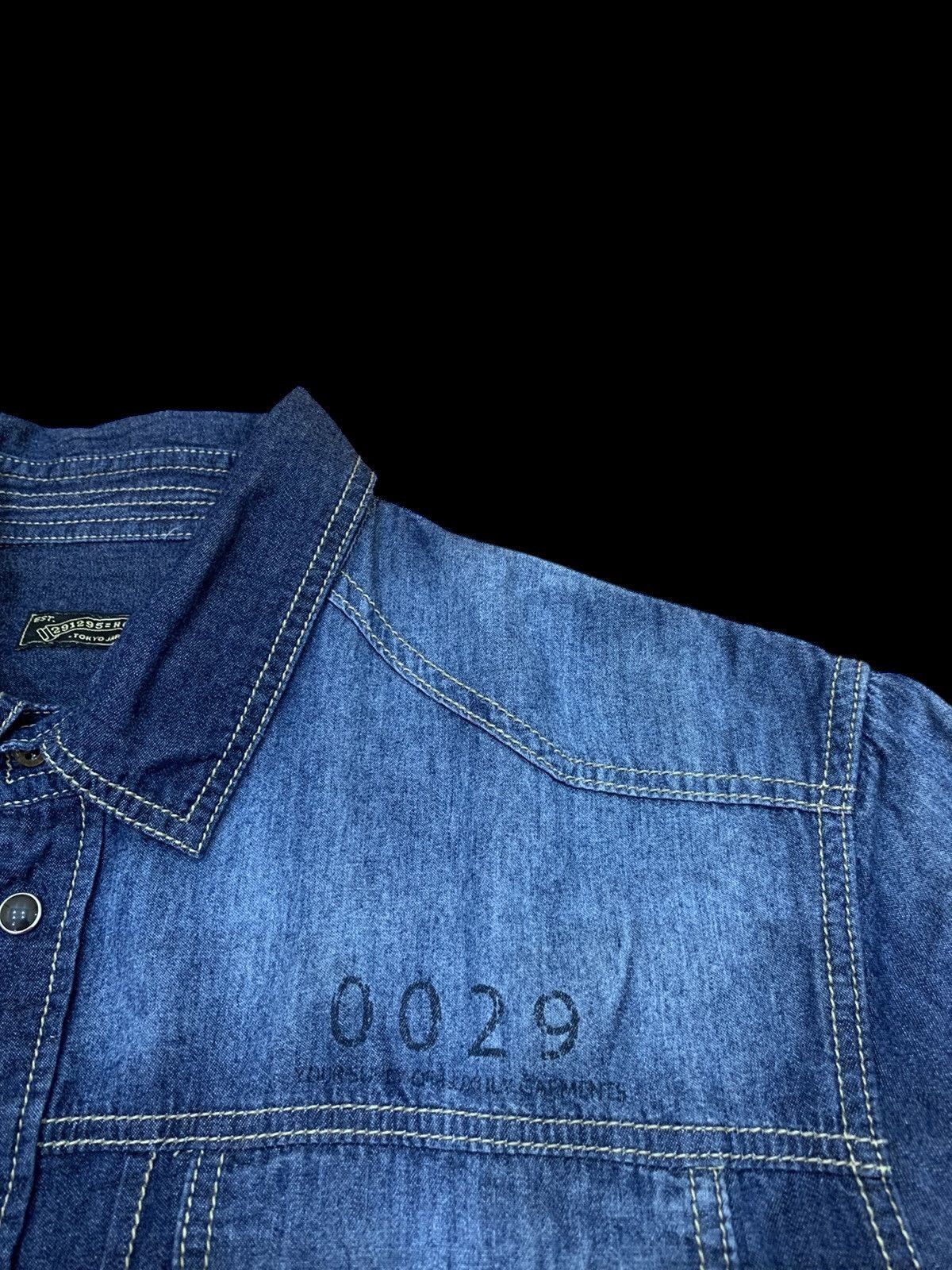 Japanese Brand × Vintage Homme 291295 pearl snap denim shirt Size US M / EU 48-50 / 2 - 7 Thumbnail