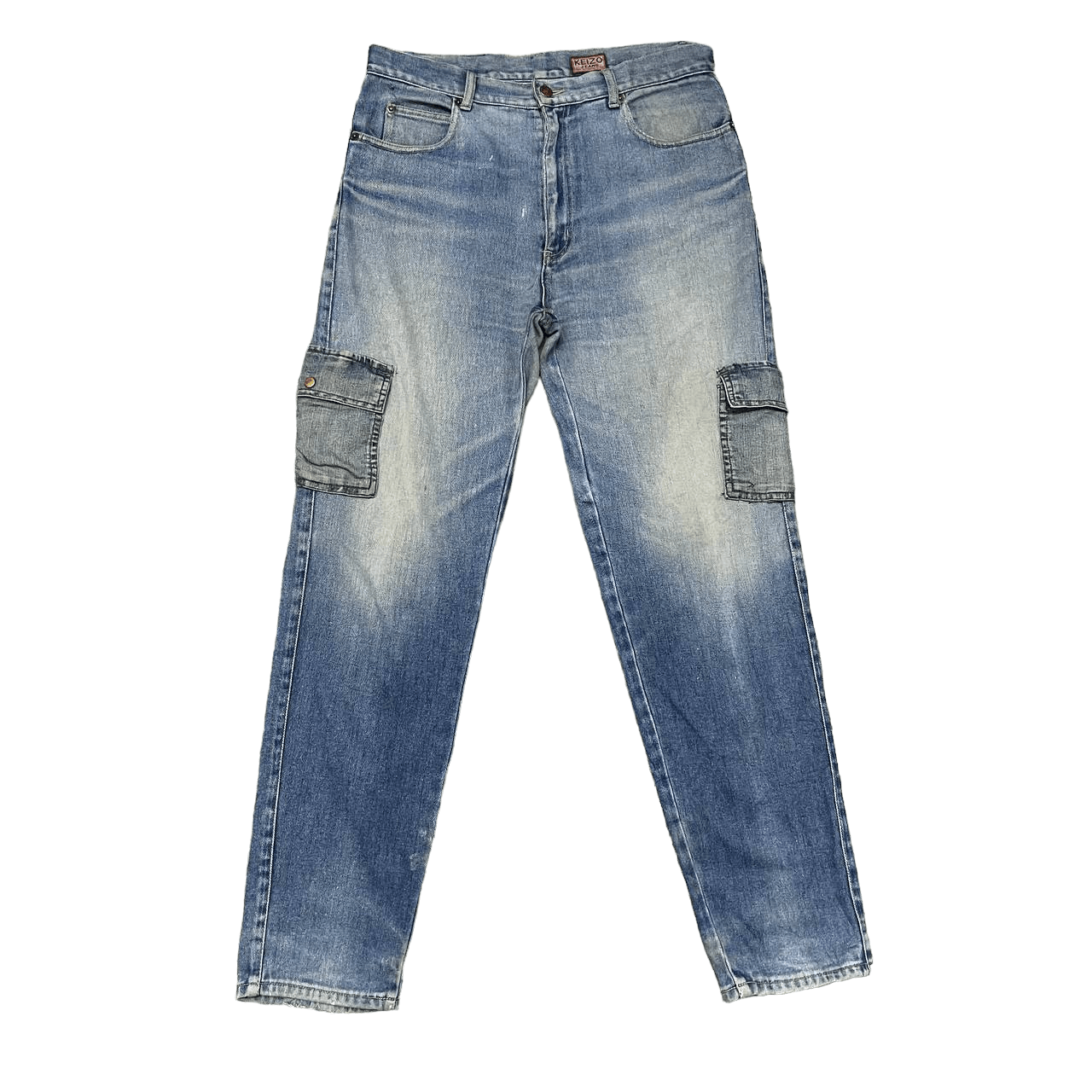 image of Archival Clothing x Vintage Keizo Jeans Denim Cargo Jeans, Men's (Size 33)