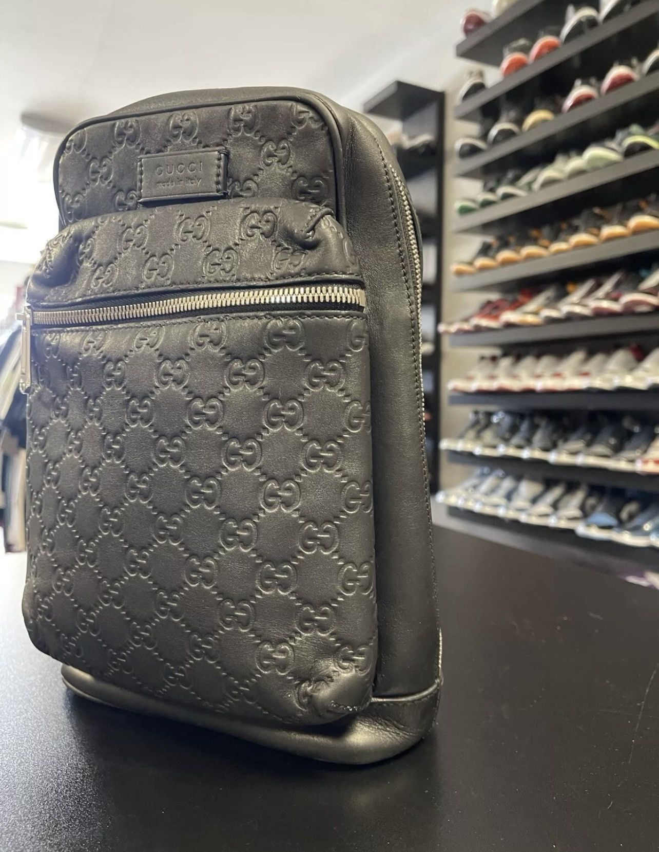 Gucci GUCCI Guccisima Shoulder Bag Leather Black Silver Hardware Size ONE SIZE - 3 Thumbnail