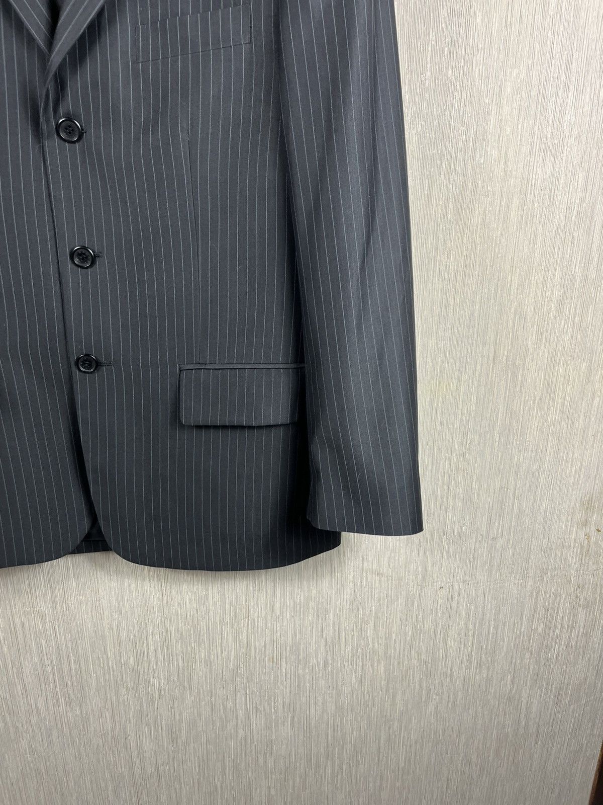 Giorgio Armani × Vintage Vintage Giorgio Armani striped wool blazer jacket luxury Size 46R - 6 Thumbnail