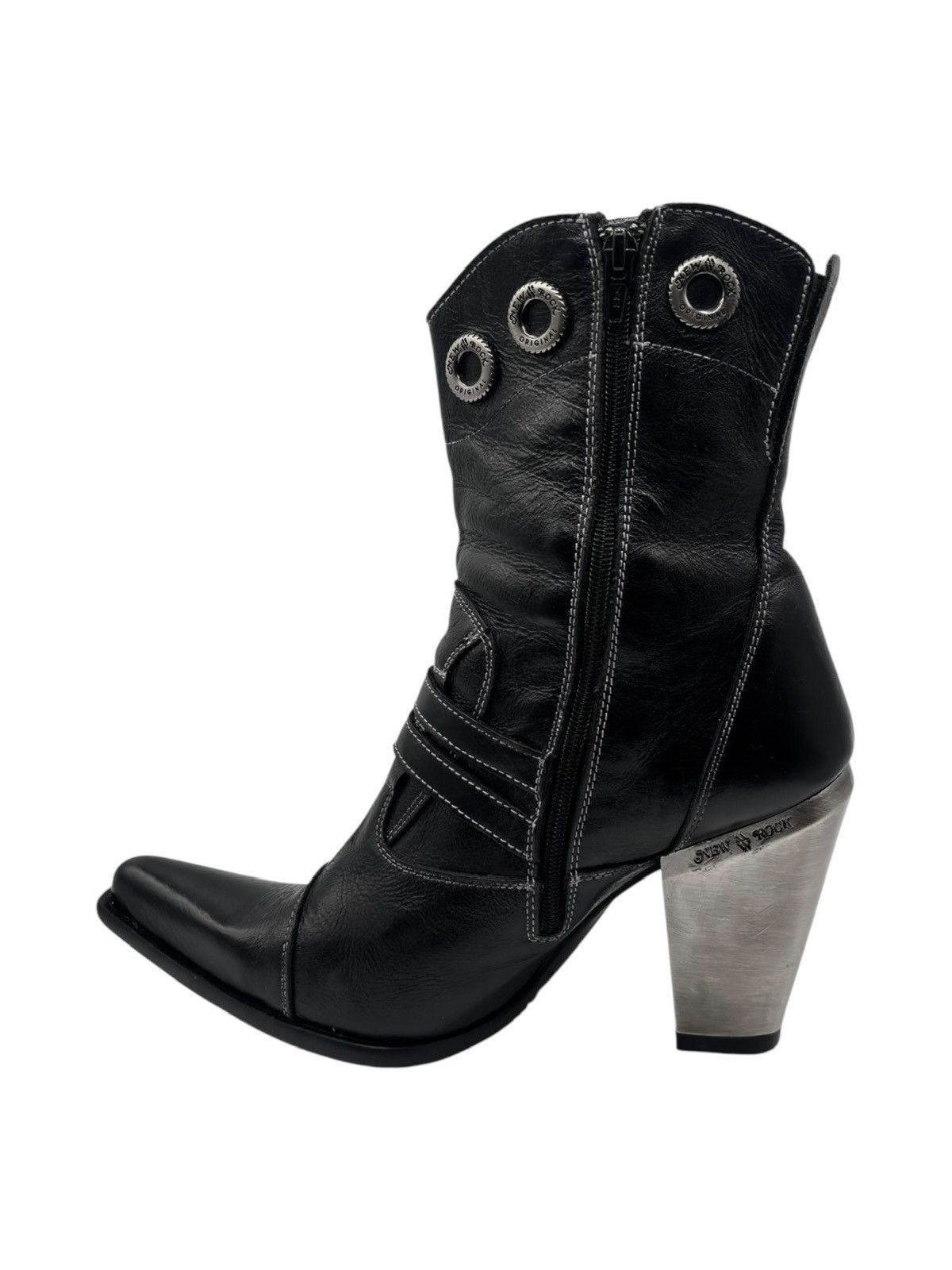New Rock Vintage New Rock leather witch heels Size 40 Size US 10 / IT 40 - 7 Thumbnail