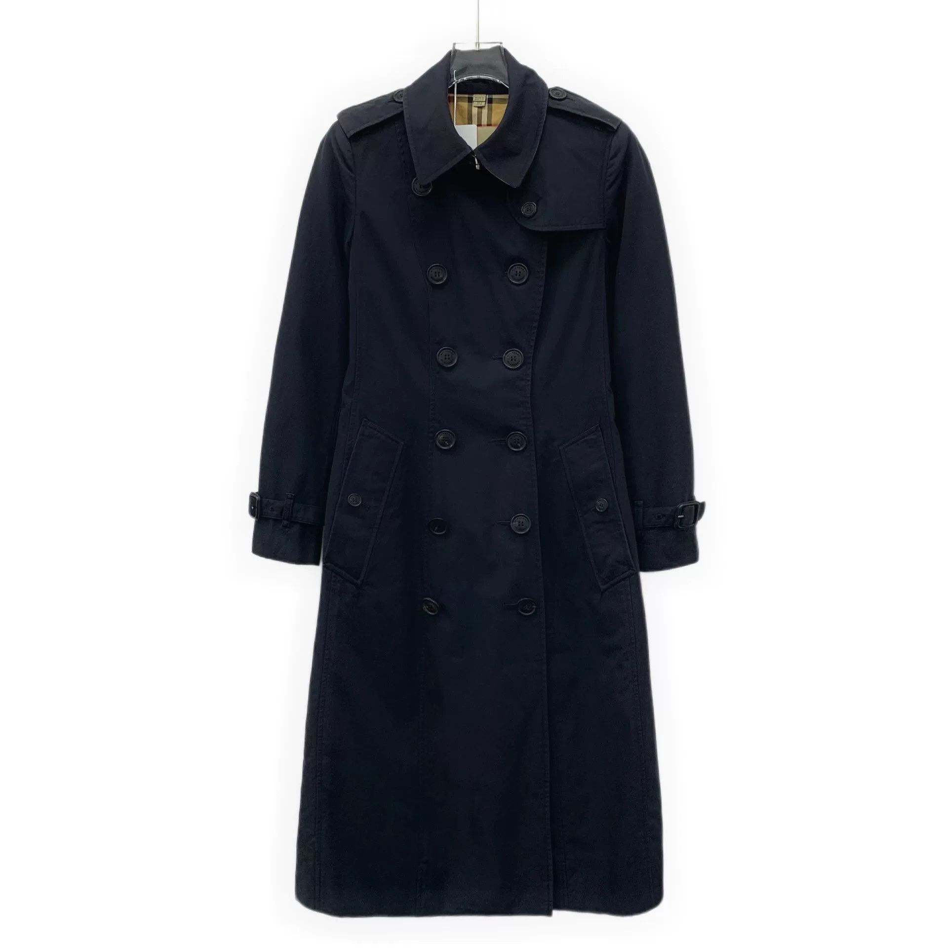 Burberry Burberry Cotton Black Coat XS Women Size XS / US 0-2 / IT 36-38 - 1 Thumbnail