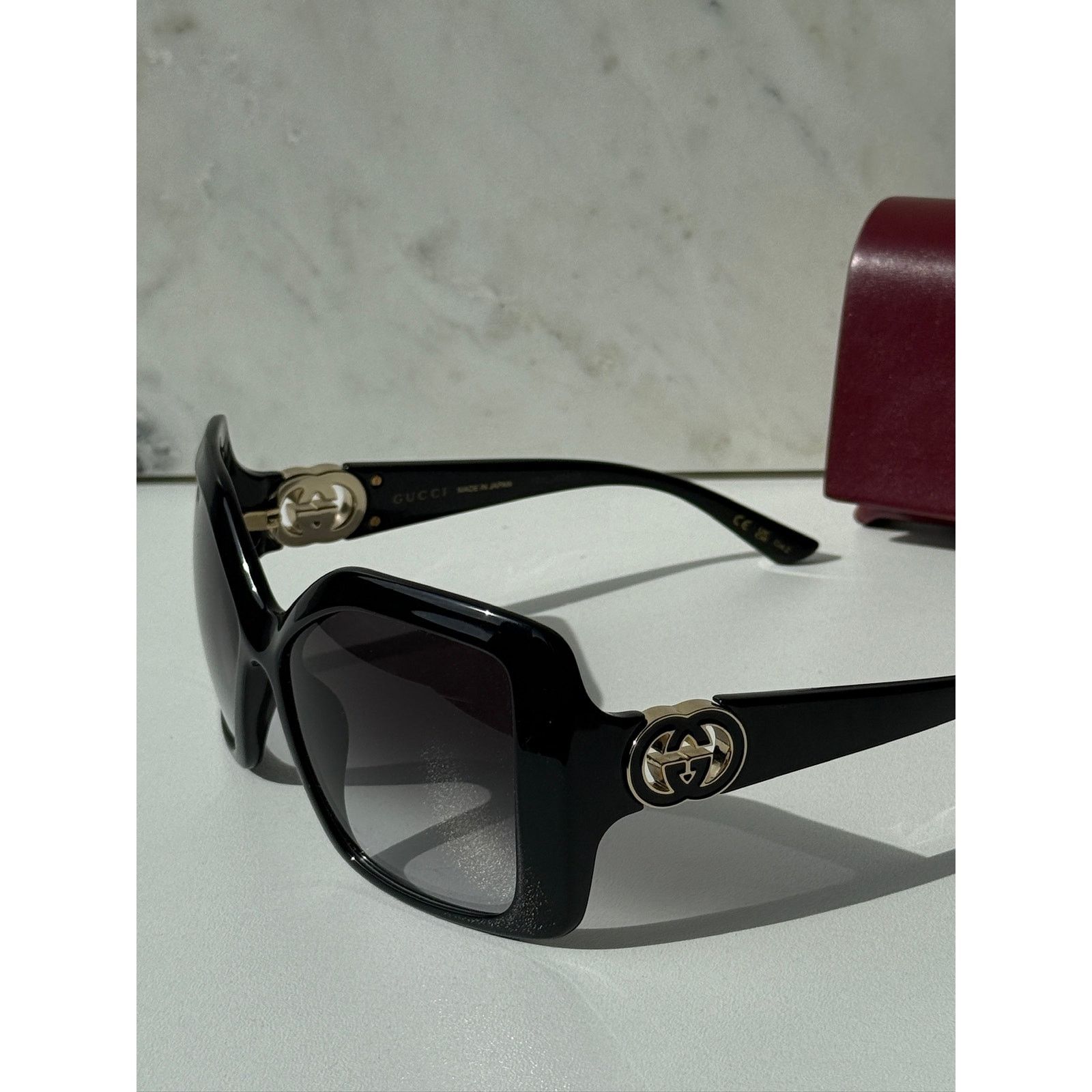 Gucci NEW Gucci GG2015S Black Oversized Wraparound Sunglasses $475 Size ONE SIZE - 4 Thumbnail