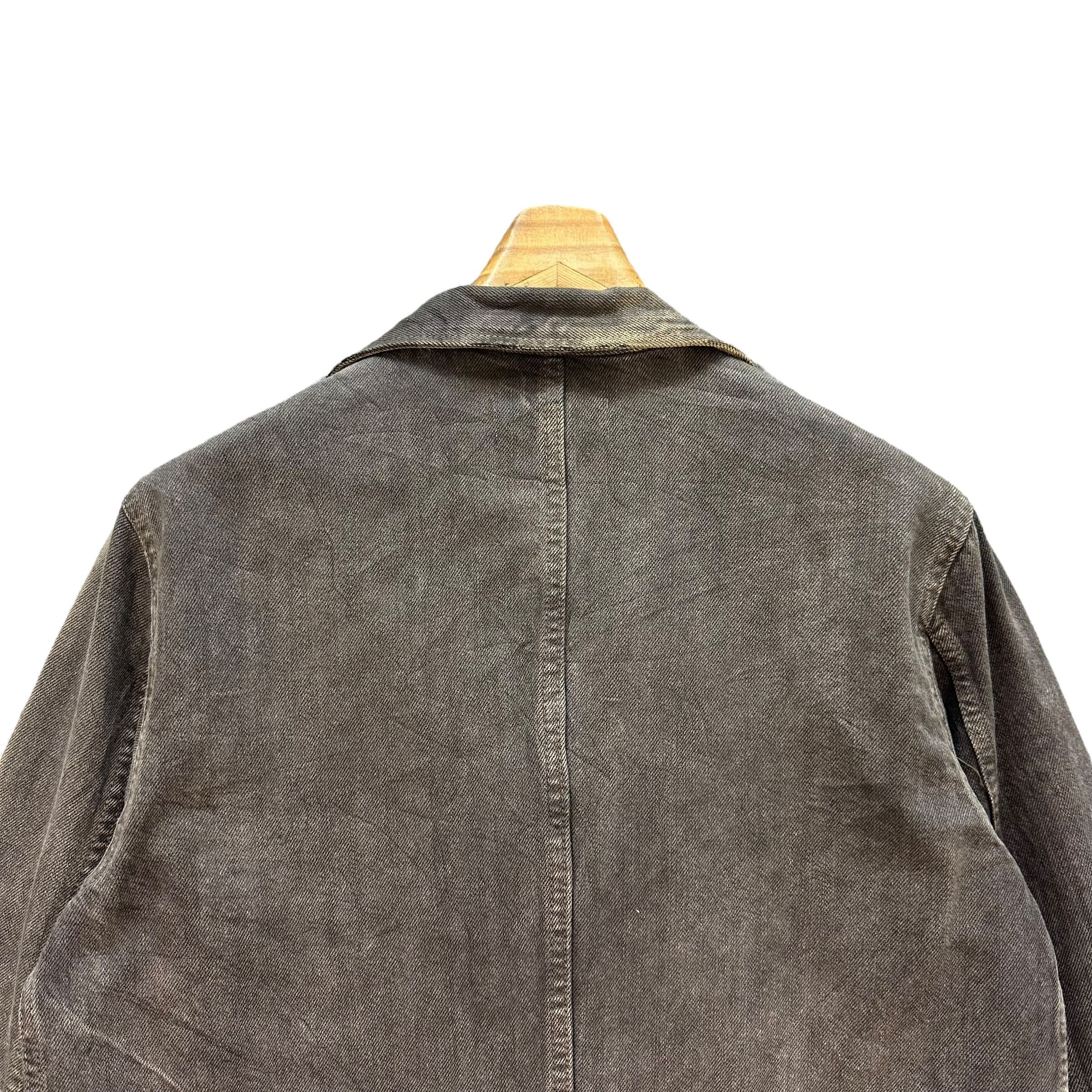 Japanese Brand SPELL BOUND TRASHED DENIM WORK JACKET #8819-028 Size US M / EU 48-50 / 2 - 13 Thumbnail