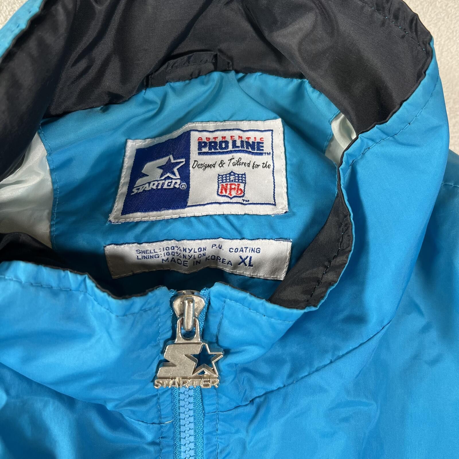 Starter Vintage 90s Starter Carolina Panthers NFL Zip Up Jacket Size US XL / EU 56 / 4 - 9 Thumbnail