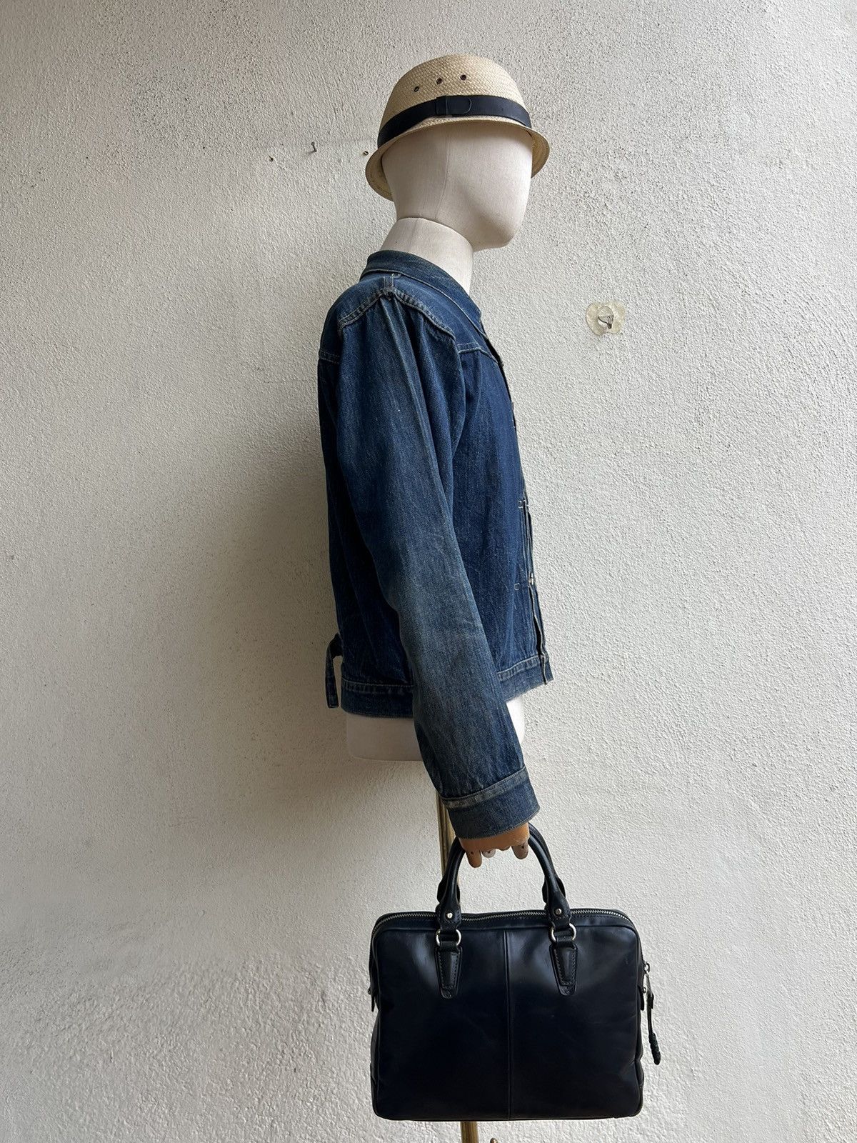 Kiefer neu Japan Distress Scratches Patina Leather Mini Bag