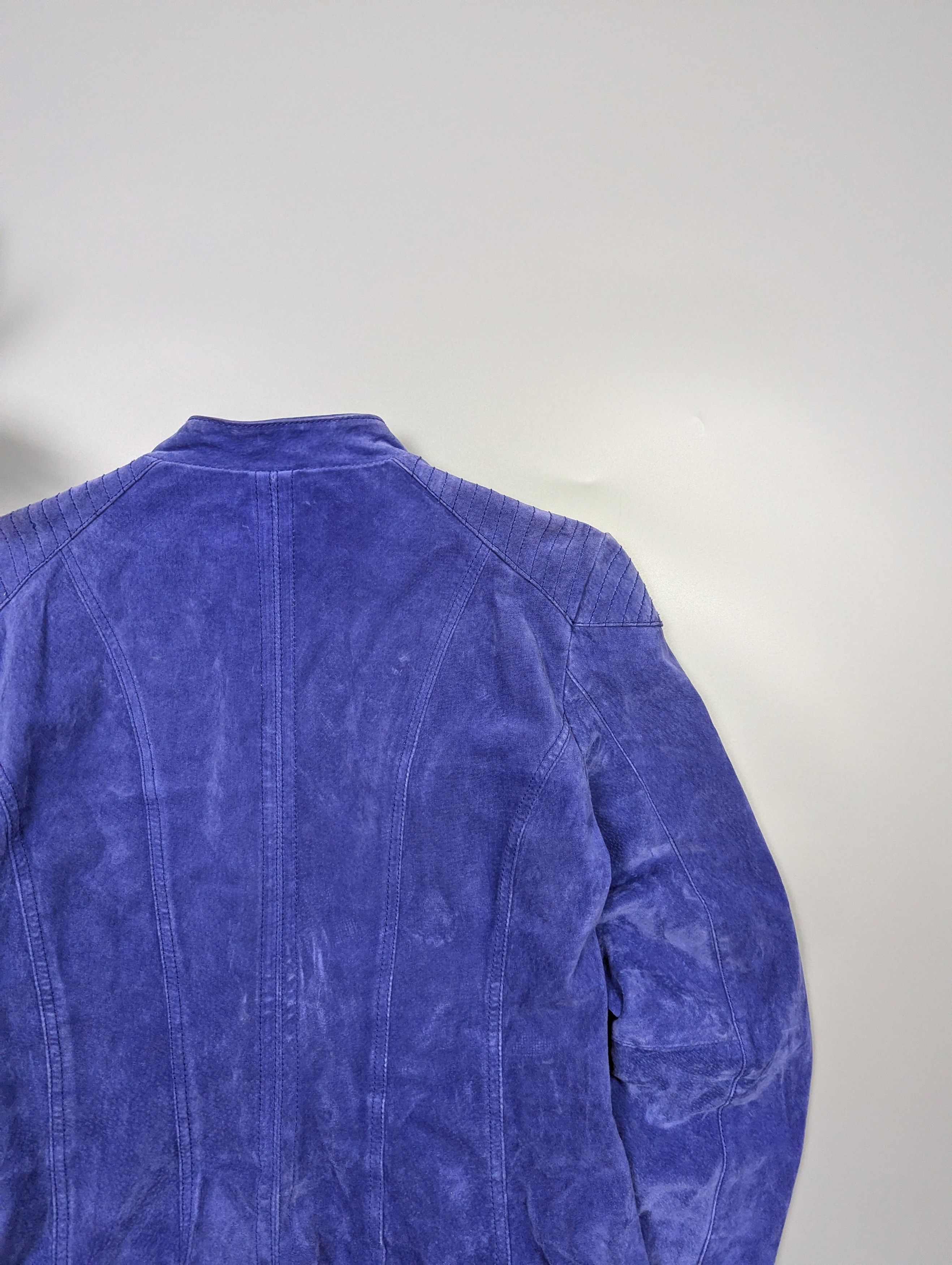 Vintage Vintage Women’s Purple Real Leather Biker Jacket Size M / US 6-8 / IT 42-44 - 15 Thumbnail
