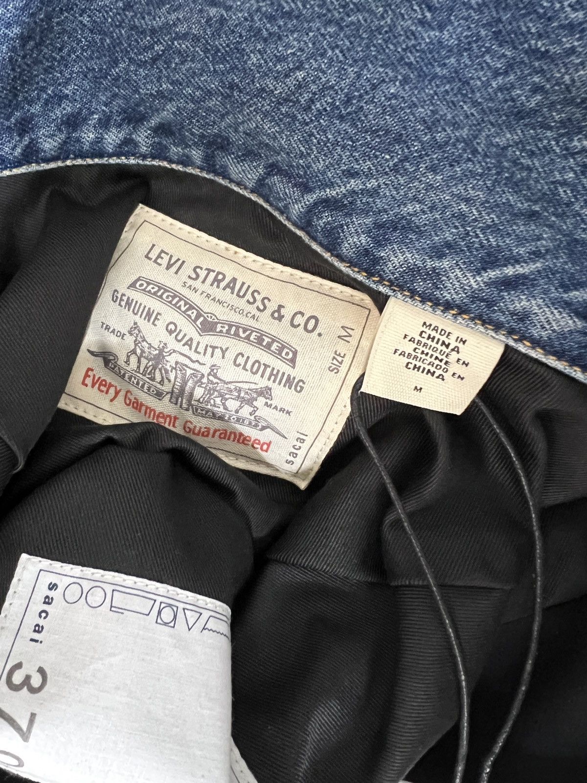 Sacai BNWT Levis + Sacai Reversible Blazer Denim Jacket w/ Pins Size US M / EU 48-50 / 2 - 10 Thumbnail