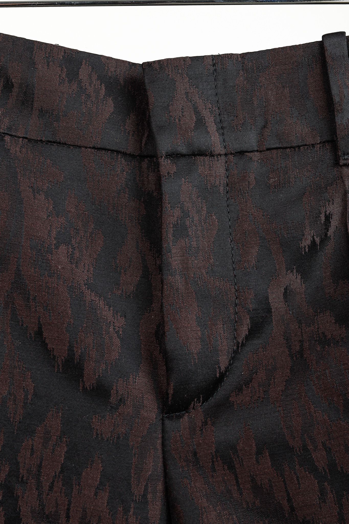 Gucci Gucci AW/12 Burgundy Floral-Jacquard Holiday Pants Size 30" / US 8 / IT 44 - 7 Thumbnail