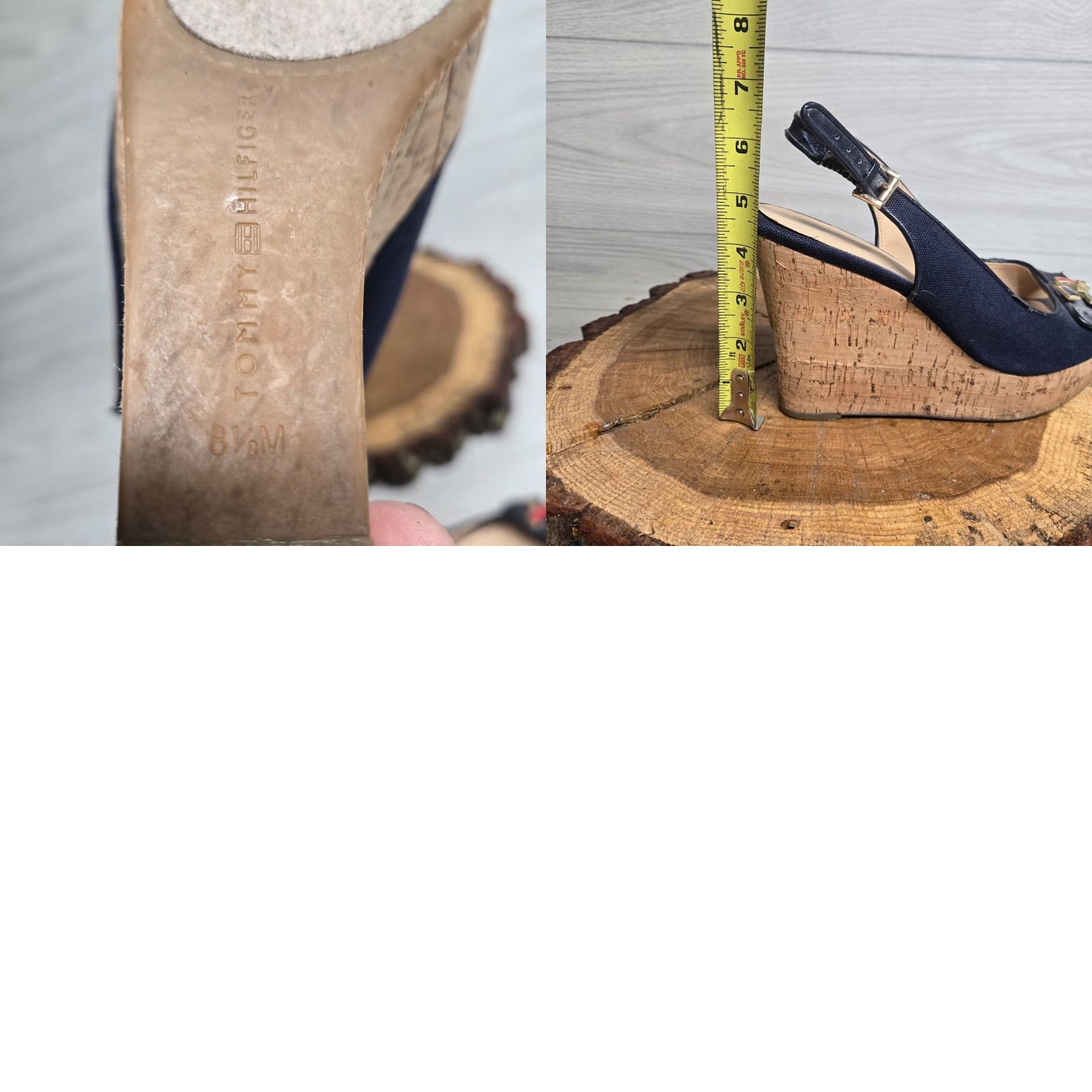 Tommy Hilfiger Tommy Hilfiger Madasen Platform Wedge Cork Heel Brown Women's Size 8.5 Sandal Slip-On Casual Women Shoes Size US 8.5 / IT 38.5 - 8 Thumbnail