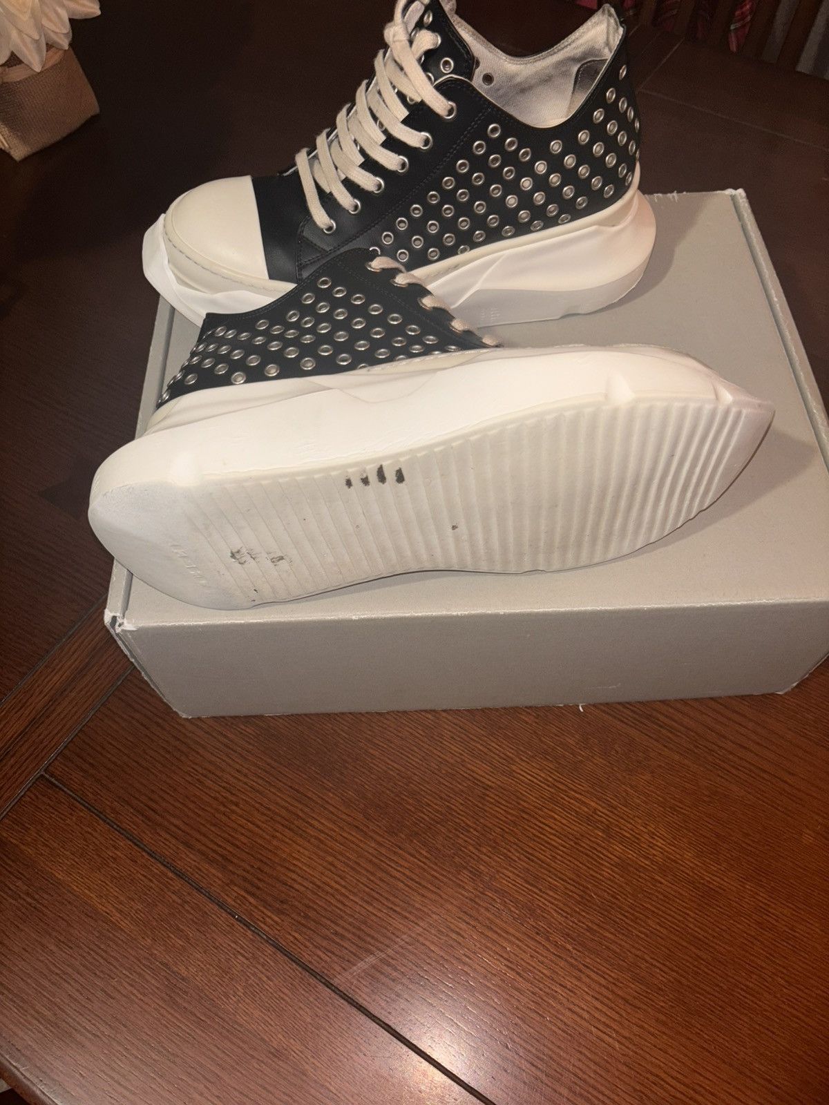 Rick Owens Drkshdw RICK OWENS DRKSHDW Black Edfu Abstract Sneakers Size 41.5 Size US 8.5 / EU 41-42 - 7 Thumbnail