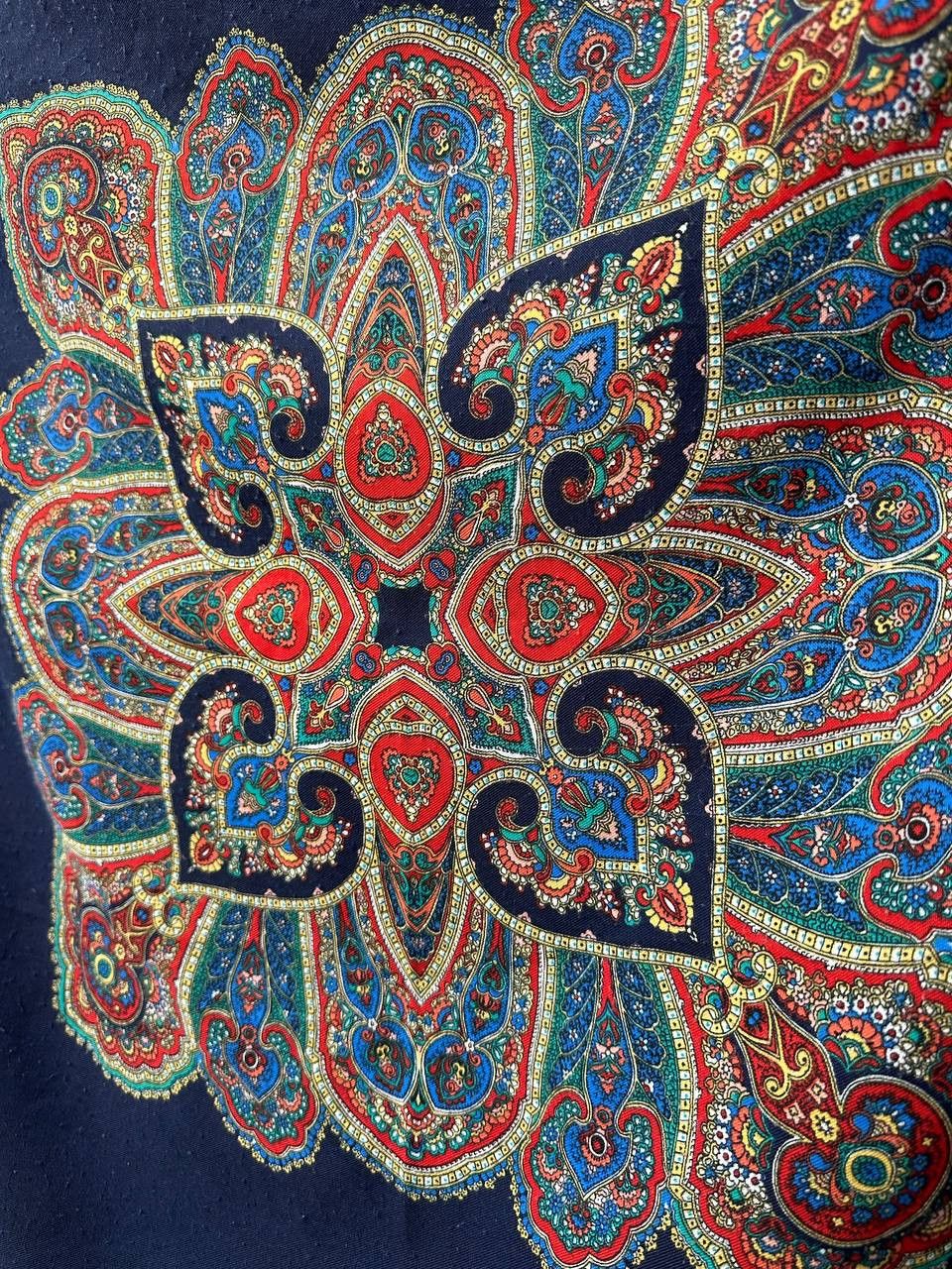 Vintage Franco Laurenti Shawl Vintage 1980s Paisley Fringed Wrap Size ONE SIZE - 4 Thumbnail