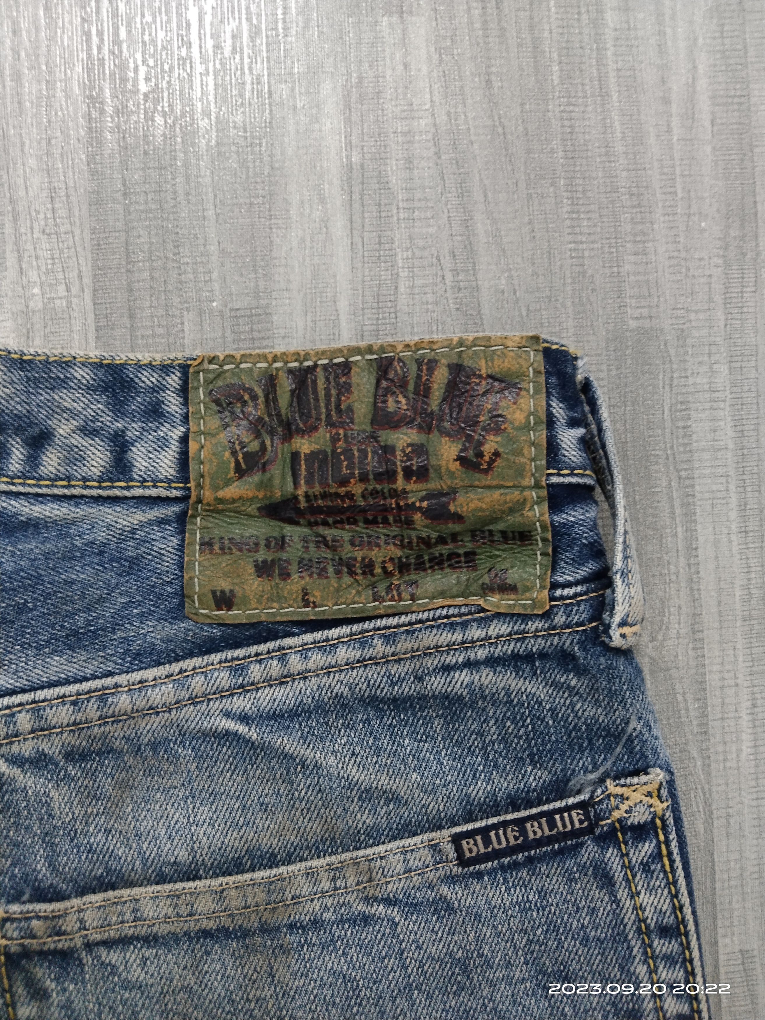 Blue Blue Japan SICK DISTRESSED BLUE BLUE DENIM PANTS Size US 30 / EU 46 - 7 Thumbnail