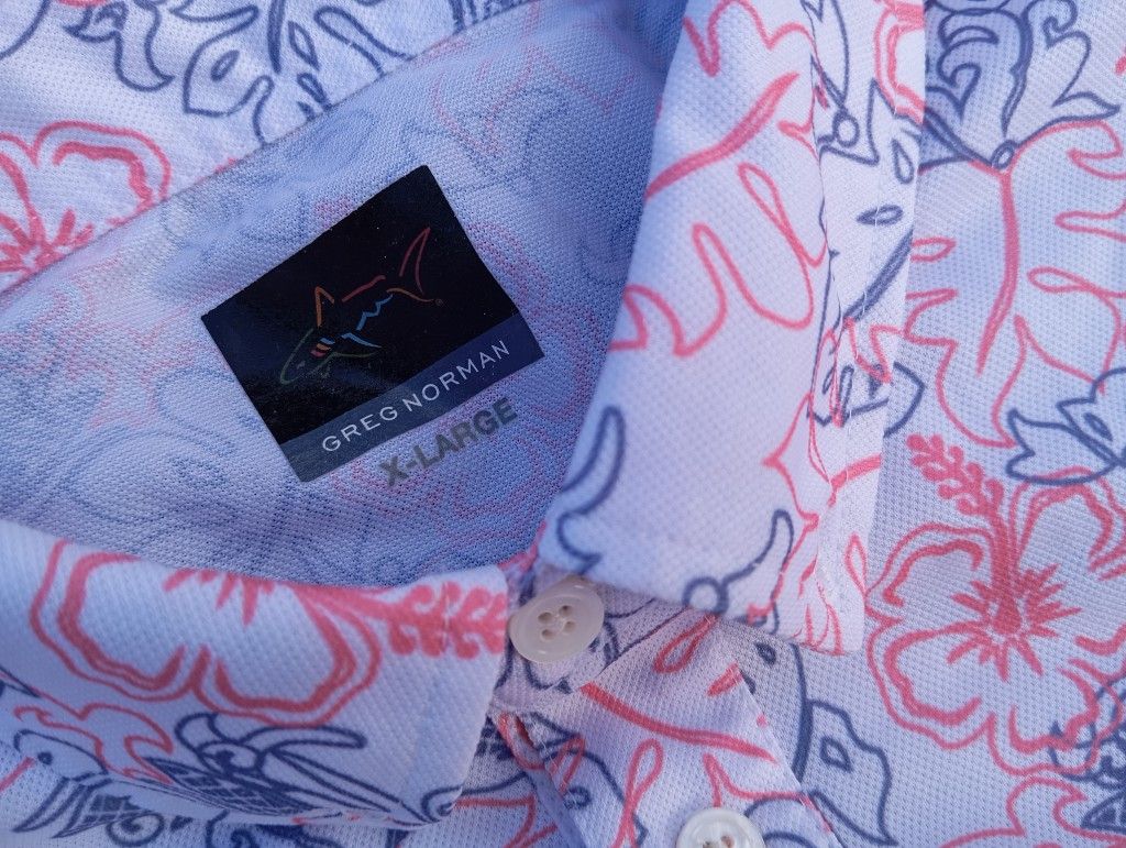 Greg Norman Greg Norman 🦈 Golf Polo shirt 🏌️ Design floral hawaii 🌺 Size US L / EU 52-54 / 3 - 5 Thumbnail