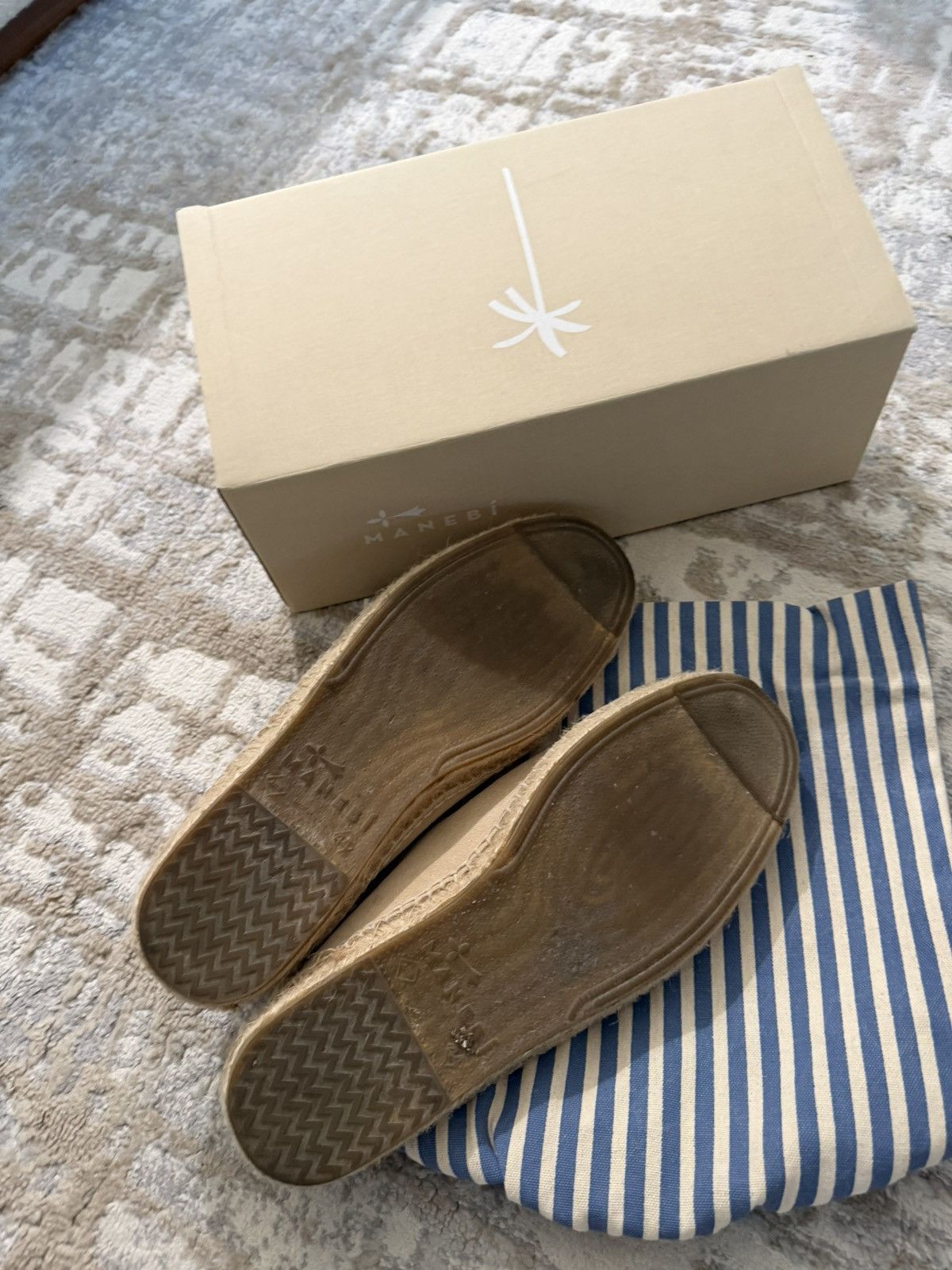 Manebi Manebi Hamptons Beige Suede Espadrilles 44 Size US 10.5 / EU 43-44 - 4 Thumbnail