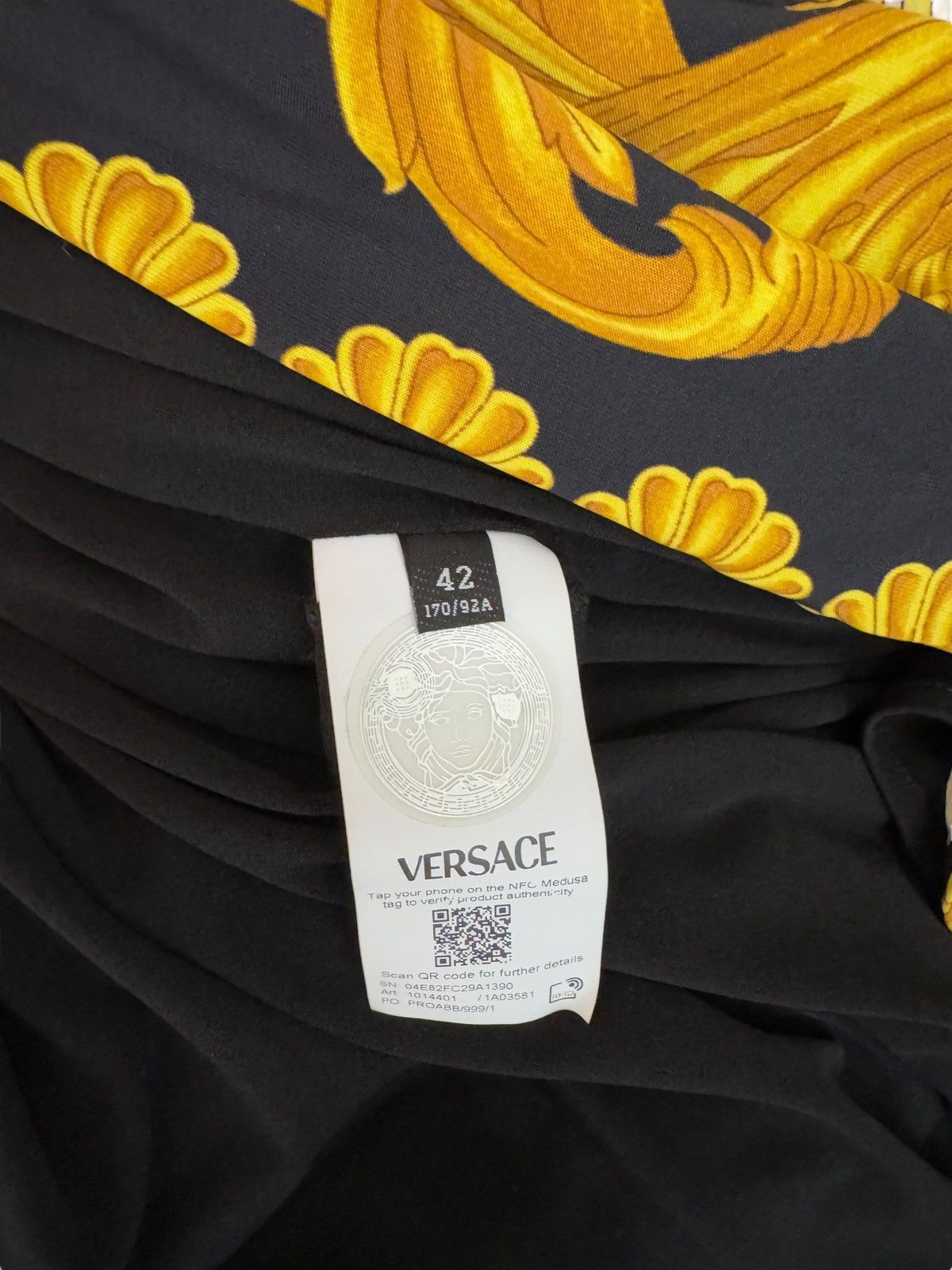 Versace Versace Baroque Jersey Dress w/ Draping & Slit Size M / US 6-8 / IT 42-44 - 12 Thumbnail