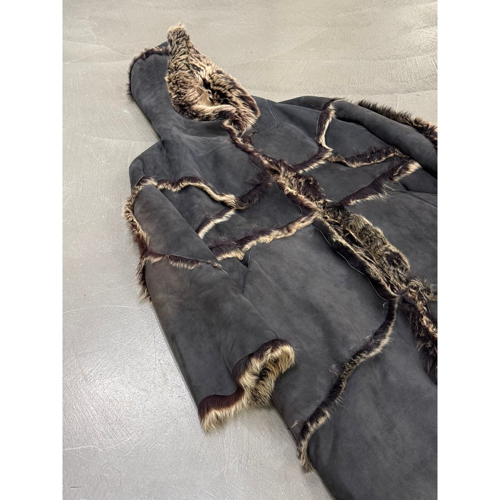 Roberto Cavalli A/W1999 Roberto Cavalli oversized patchwork shearling coat Size ONE SIZE - 3 Thumbnail