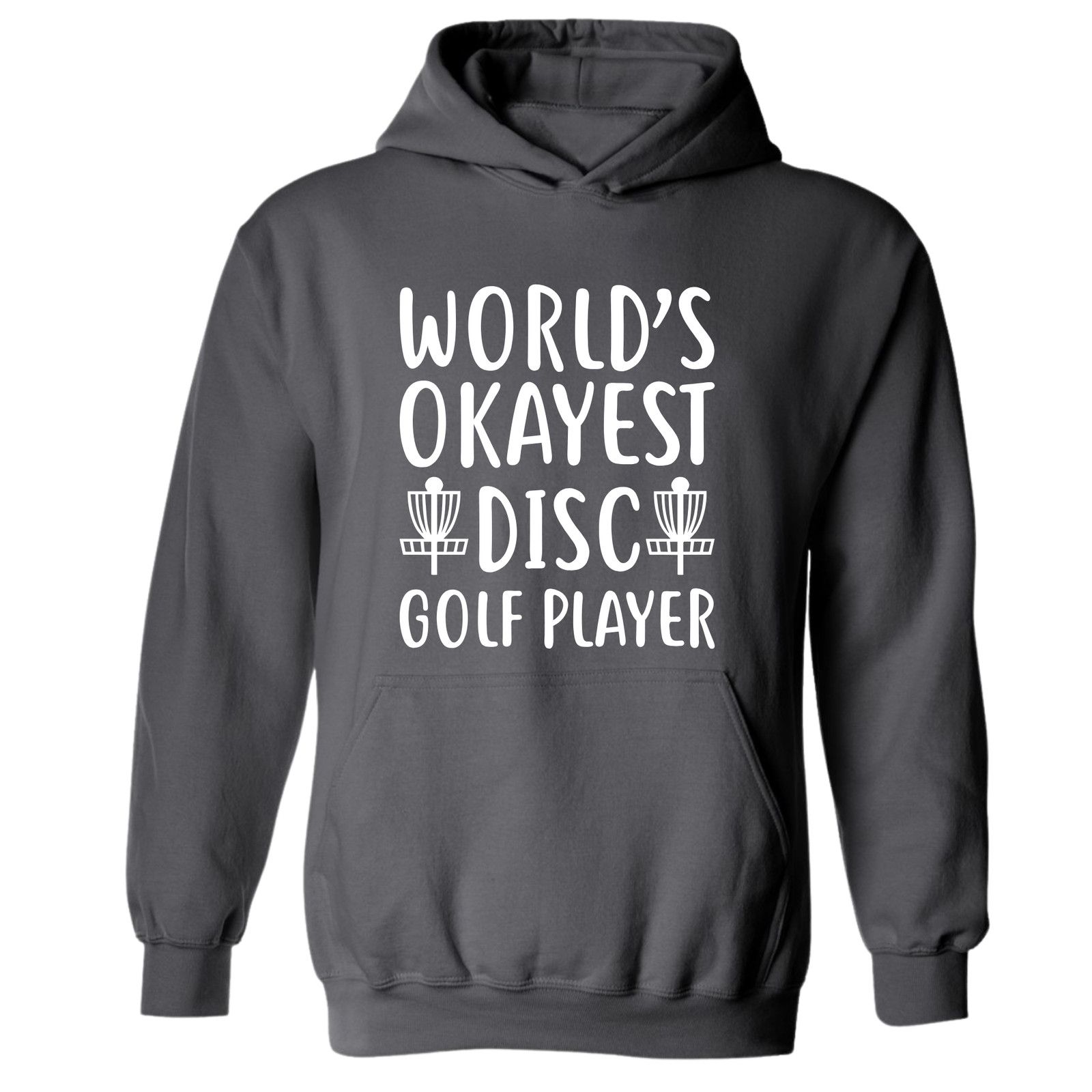 Gildan Disc Golf Hoodie Worlds Okayest Discgolfer Sweatshirt Size US XL / EU 56 / 4 - 8 Thumbnail