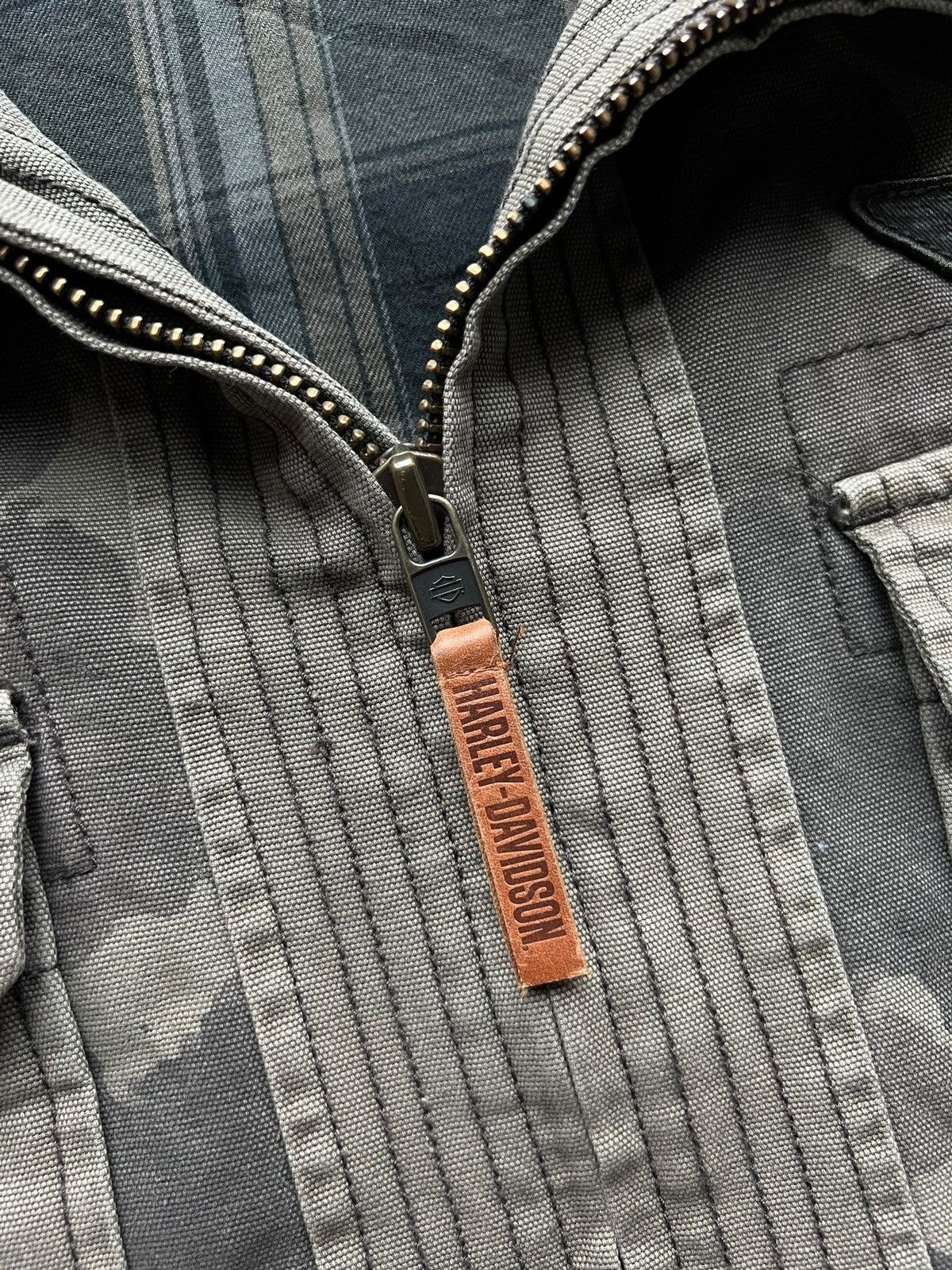 Harley Davidson × Vintage HARLEY DAVIDSON MILITARY VEST CAMO USA DENIM CORDURA Size US XL / EU 56 / 4 - 8 Thumbnail
