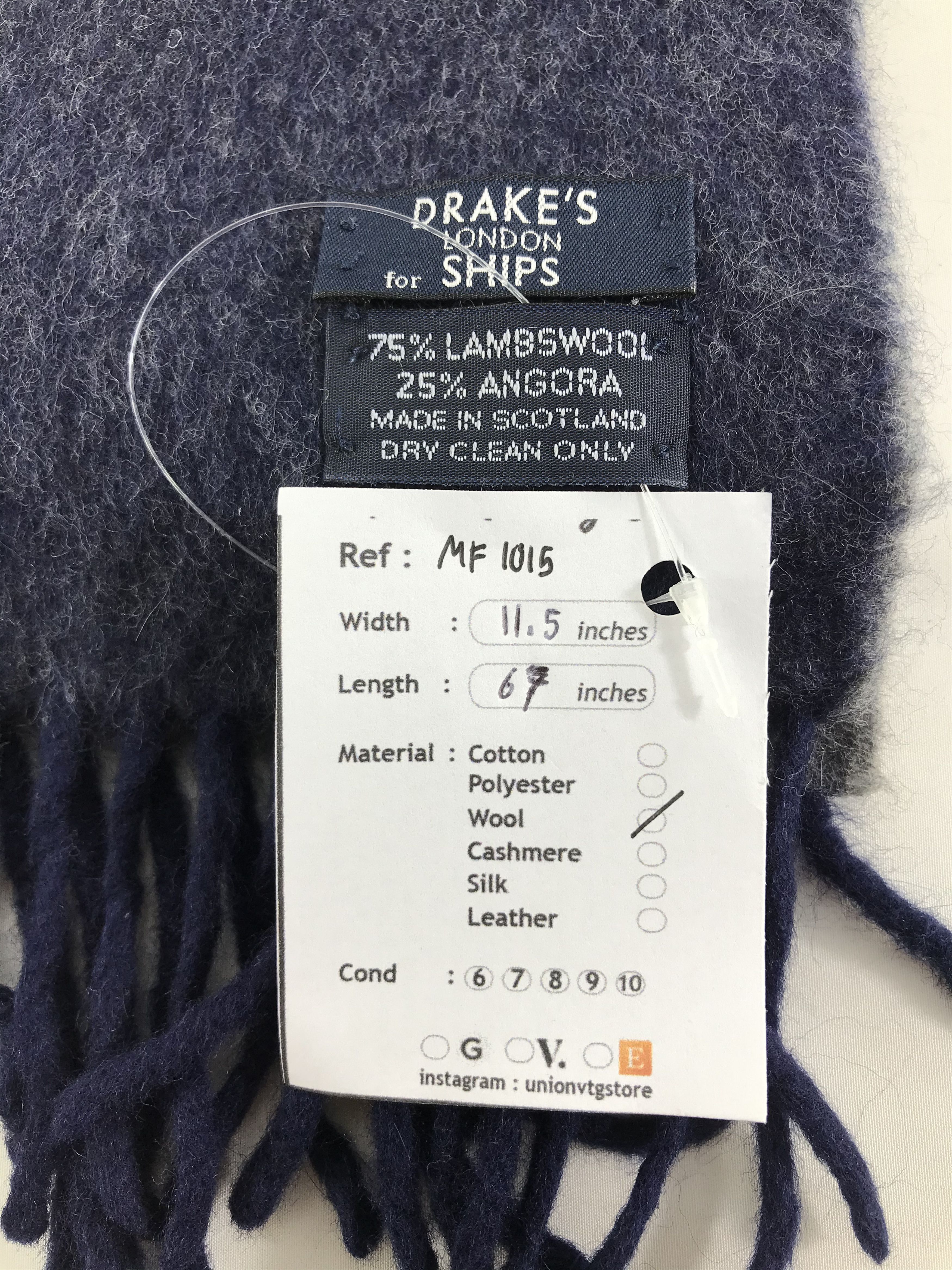 Drake's Vintage Drake's x Ships Scarf/Muffler/Neckwear MF1015 Size ONE SIZE - 5 Thumbnail