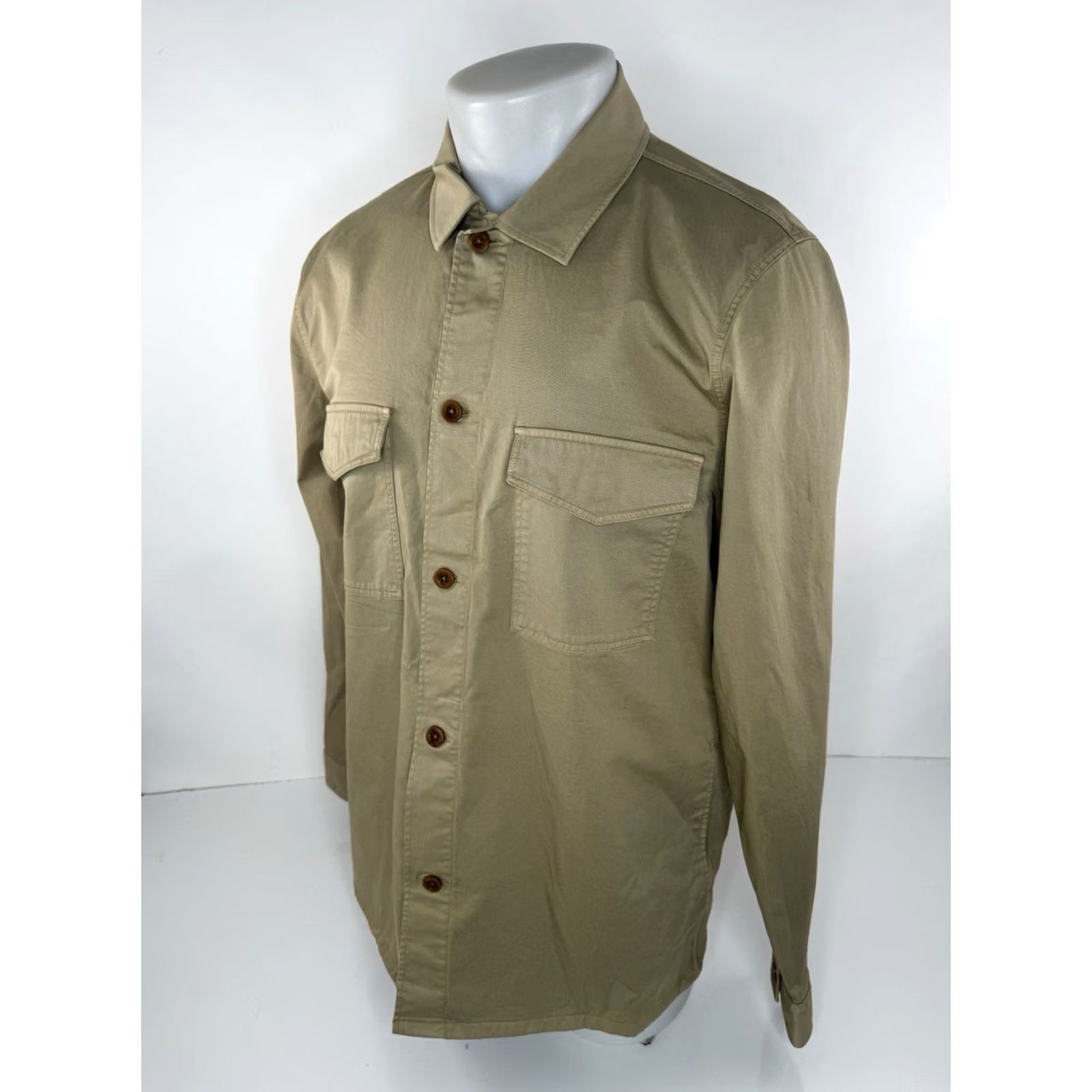 NN07 NN07 BERNER 1004 No Nationality 4 Pocket Safari Ranch Overshirt Jacket L Khaki Mens Size US L / EU 52-54 / 3 - 3 Thumbnail