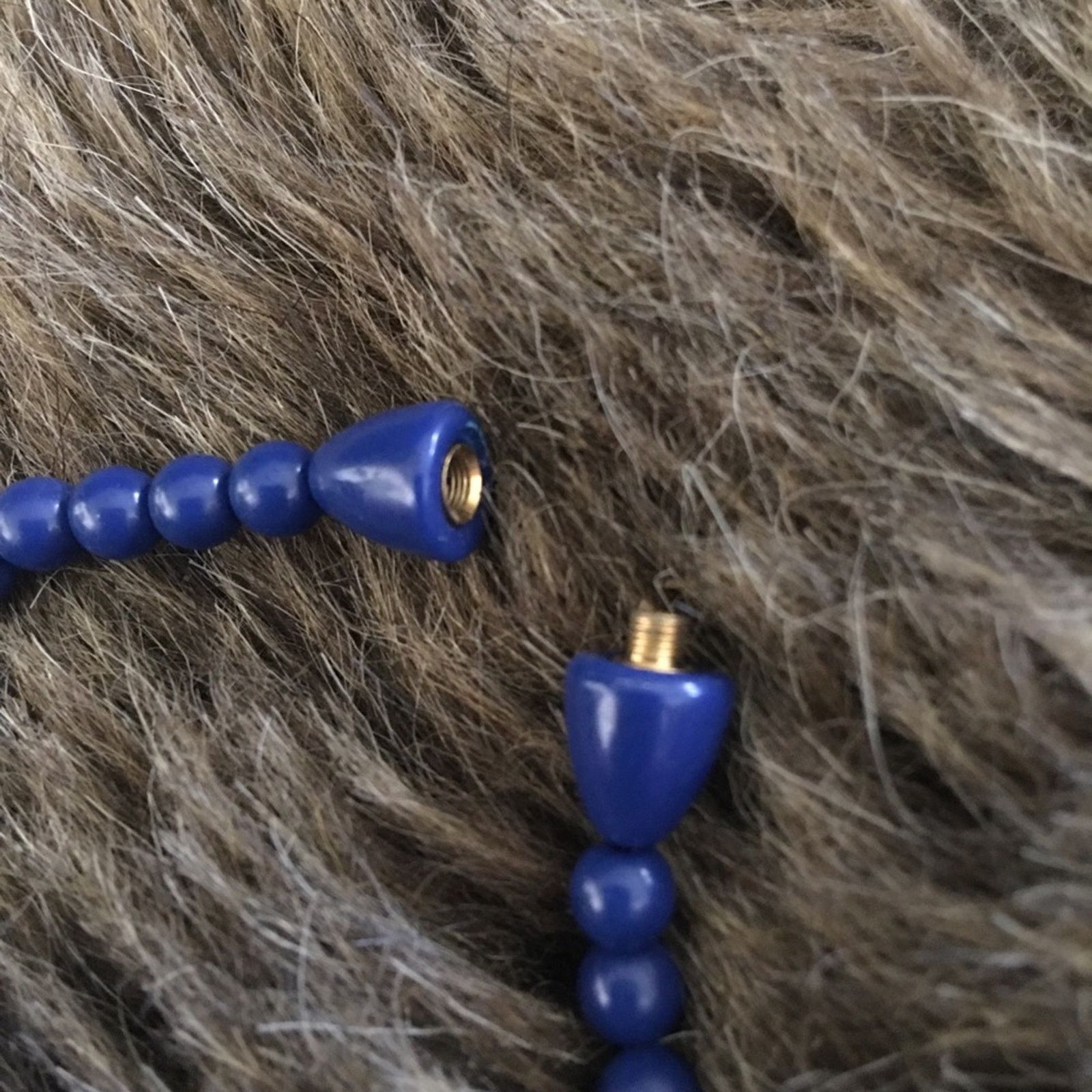 Vintage Vintage royal blue gold coil long necklace Size ONE SIZE - 8 Thumbnail