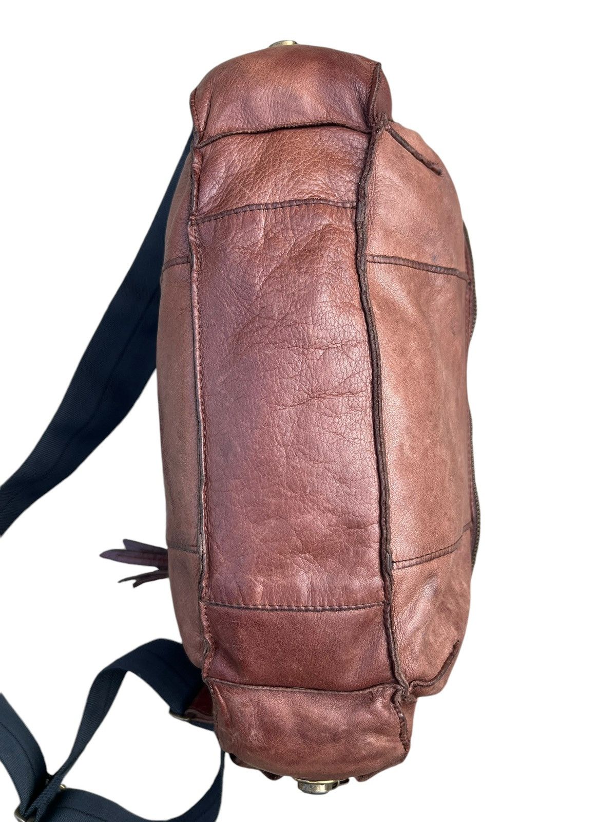 Leather Vintage Papillonner Japan Fade Patina Leather Messenger Bag Size ONE SIZE - 17 Thumbnail