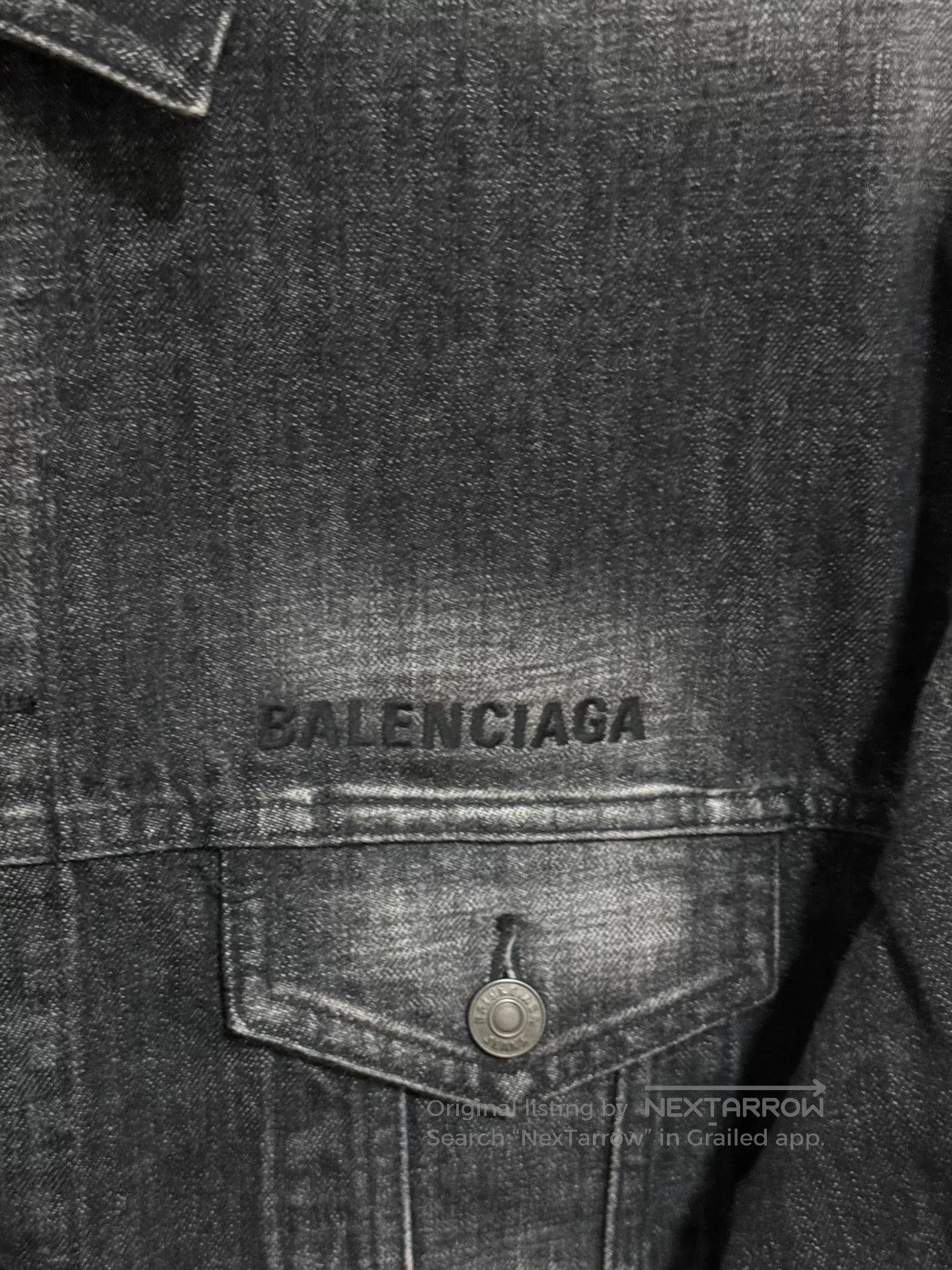 Balenciaga Balenciaga Ash Black Tie-Dye Denim Jacket. Size US S / EU 44-46 / 1 - 3 Thumbnail