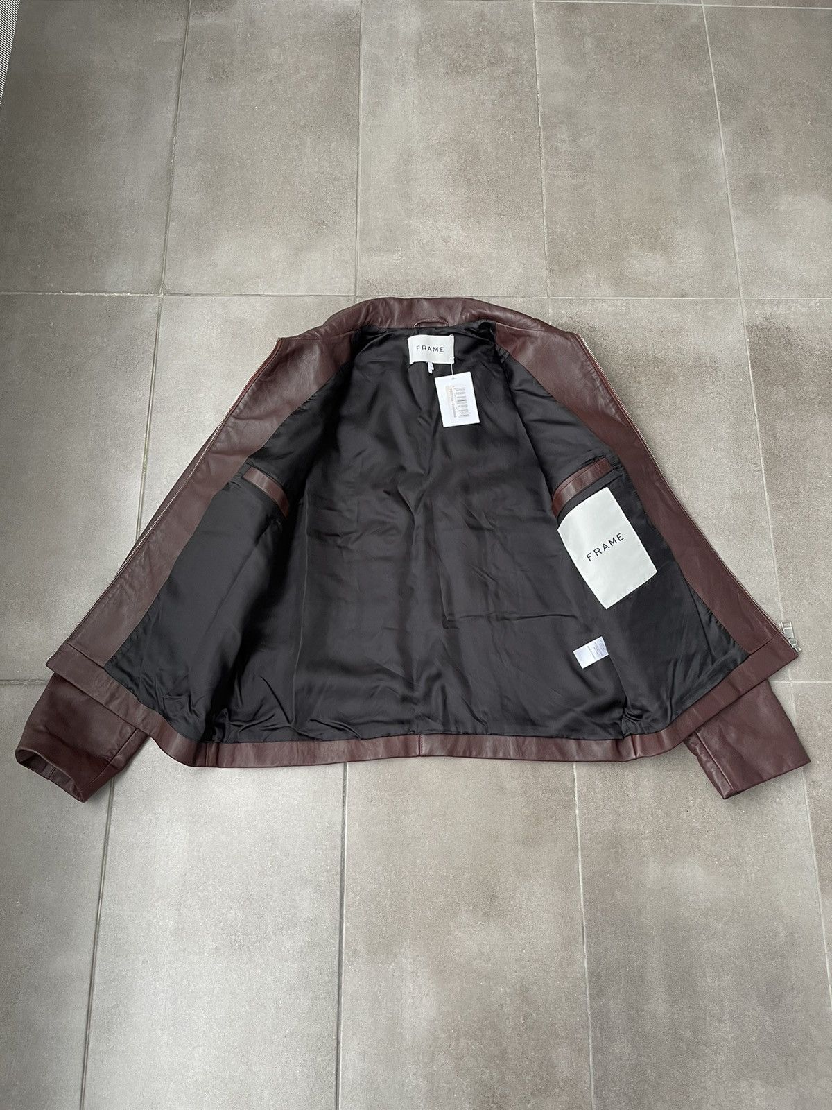 Frame !DS! SS23 Frame Burgundy Red Leather Jacket Size US M / EU 48-50 / 2 - 18 Thumbnail