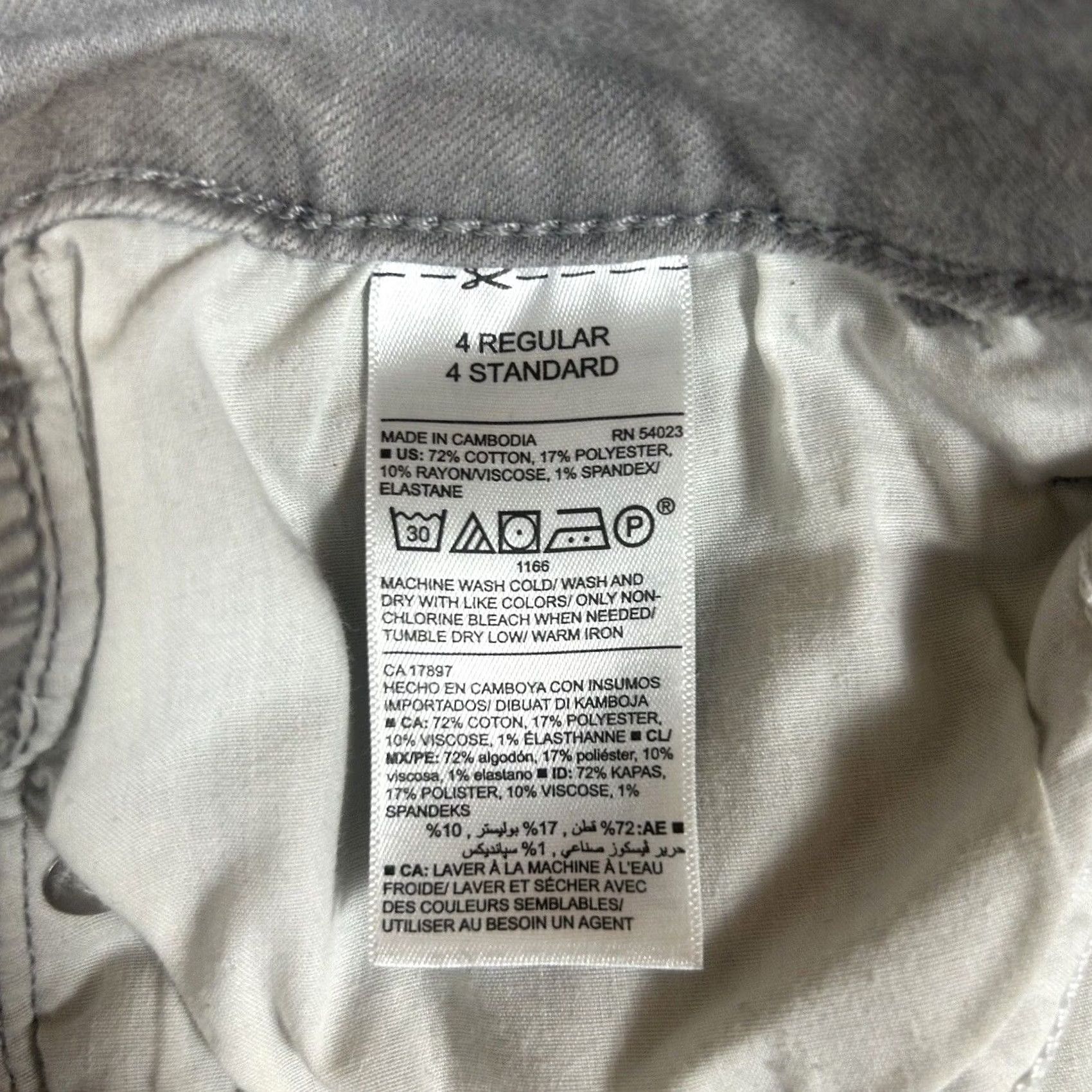 Old Navy Old Navy Jeans Mid Rise Womens 4 Gray Denim 5-Pocket Stretch Pockets Tight Skinny Pants Clothing Size 27" / US 4 / IT 40 - 6 Thumbnail