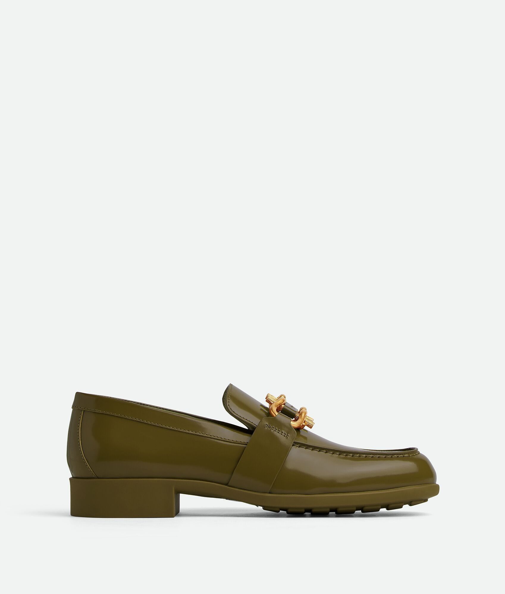 Bottega Veneta o1bcso1str0225 Monsieur Loafers in Olive Green Size US 11 / IT 41 - 1 Thumbnail