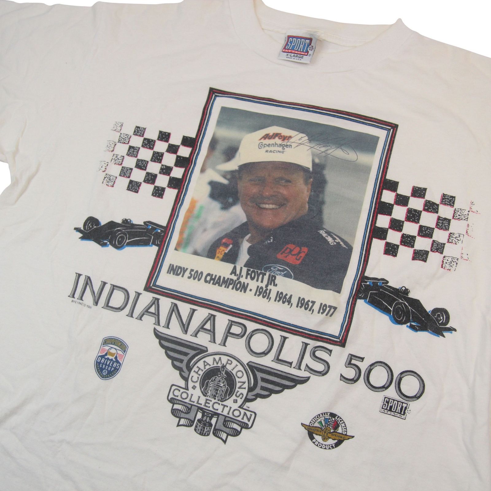 Vintage Vintage 1994 Indianapolis 500 Champion Graphic T Shirt Size US XL / EU 56 / 4 - 2 Thumbnail
