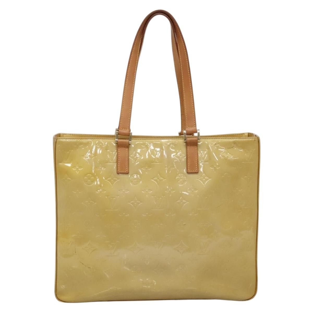 Louis Vuitton LOUIS VUITTON Monogram Vernis Columbus Tote Bag Beige M91023 Size ONE SIZE - 2 Thumbnail