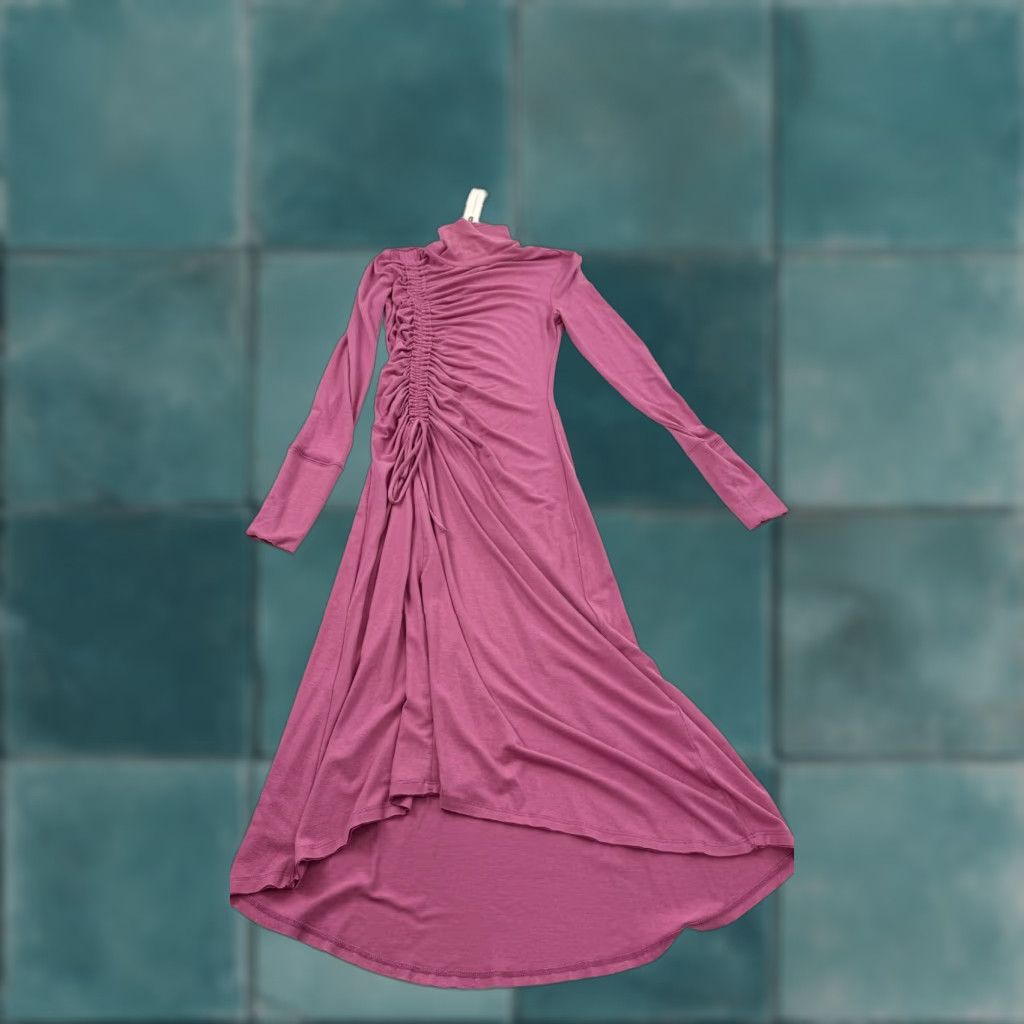 VINTAGE Anthropologie Dress Womens 2XS Long Sleeve Pink Casual