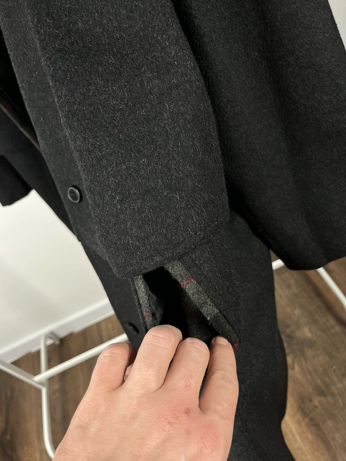 Other Men’s Wool Hooded Coat with Built-In Scarf Black Size US XL / EU 56 / 4 - 10 Thumbnail