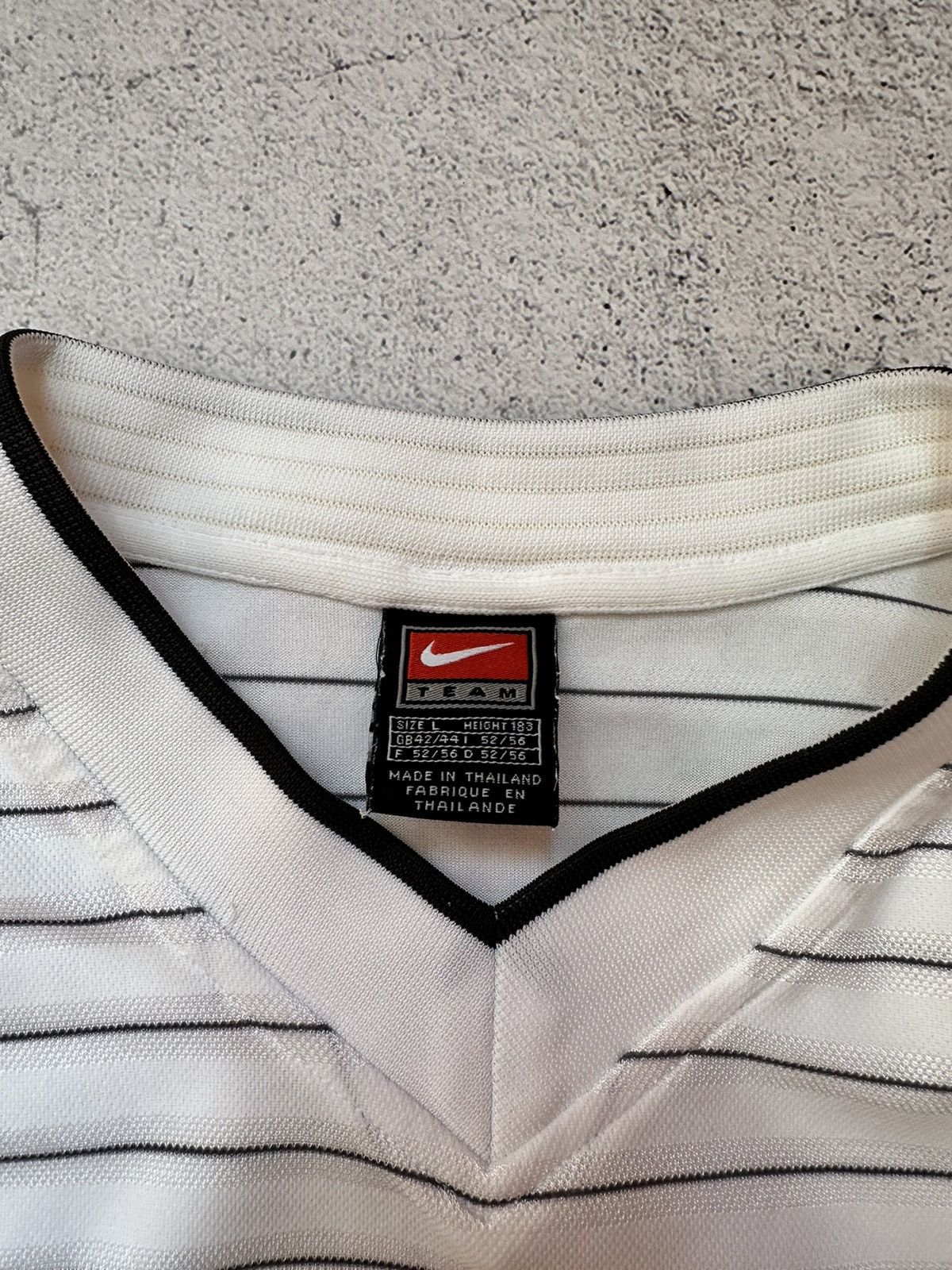Nike × Vintage Vintage Nike Team Striped Jersey T Shirts 00s Size US L / EU 52-54 / 3 - 8 Thumbnail
