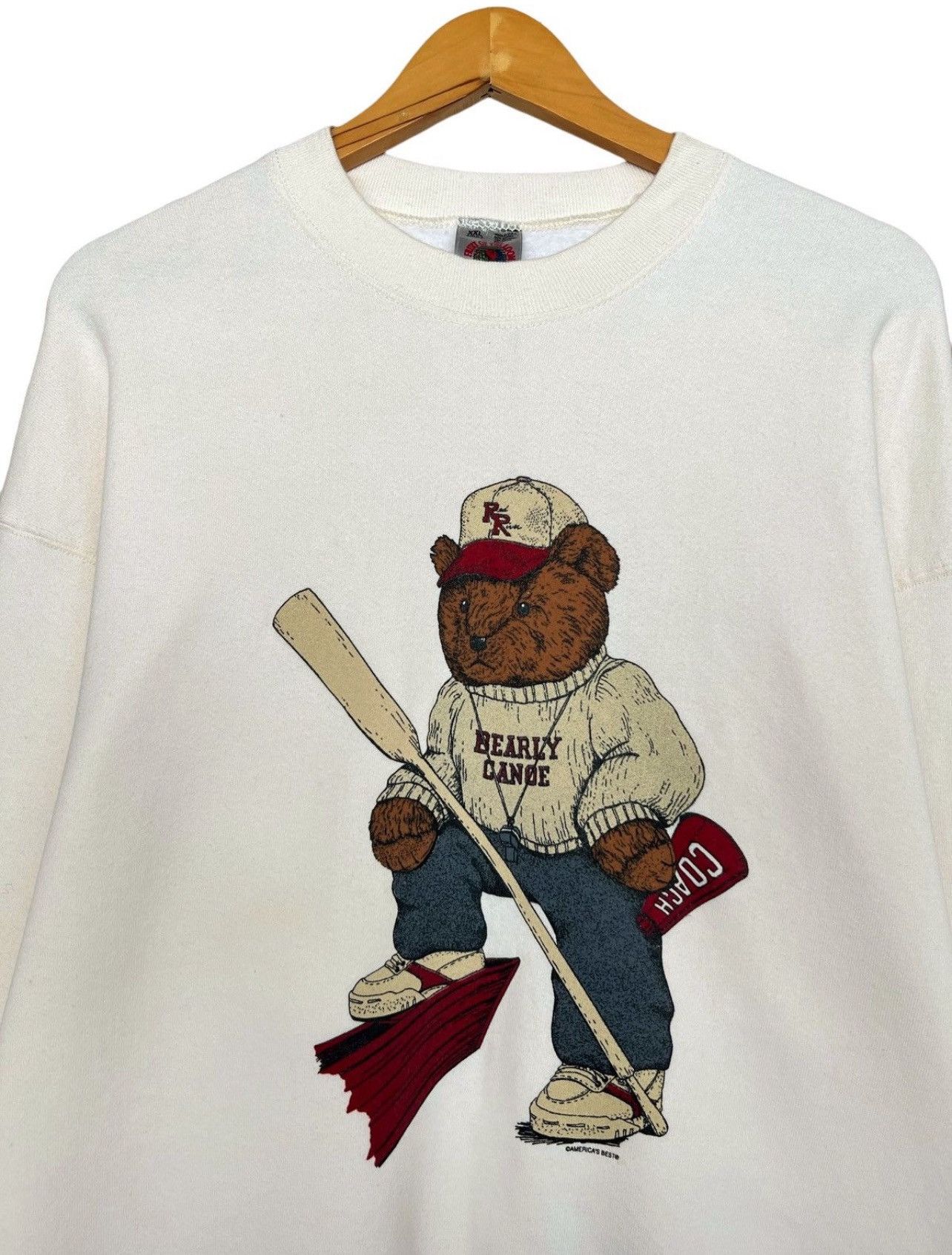 Vintage Vintage 90s Bear Backhit Oversize Sweatshirt XLarge Size US XL / EU 56 / 4 - 4 Thumbnail