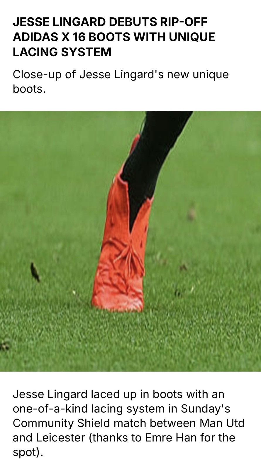 Adidas × Vintage ADIDAS X 16 BOOTS PLAYER ISSUE BOOTS JASSE LINGARD Size US 8.5 / EU 41-42 - 12 Thumbnail