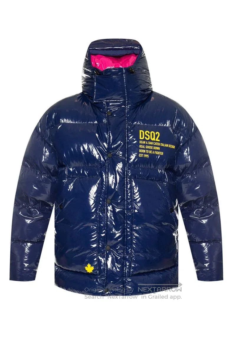Dsquared2 DSquared2 Blue Puffer Jacket with Pink Lining. Size US L / EU 52-54 / 3 - 1 Thumbnail