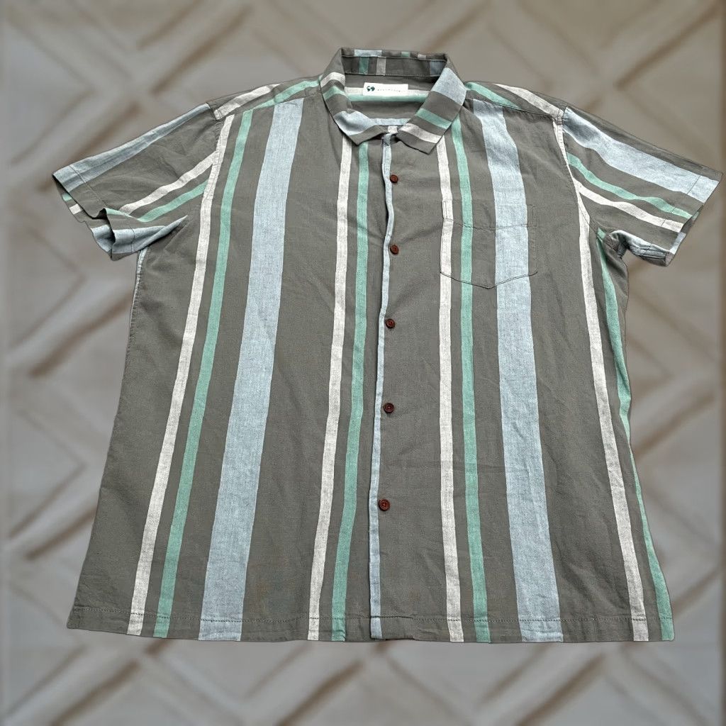 Aeropostale Aeropostale Shirt Mens XL Multicolor Plaid Short Sleeve Button-Down Cotton Hemp Lightweight Casual Outdoor Size US XL / EU 56 / 4 - 1 Thumbnail