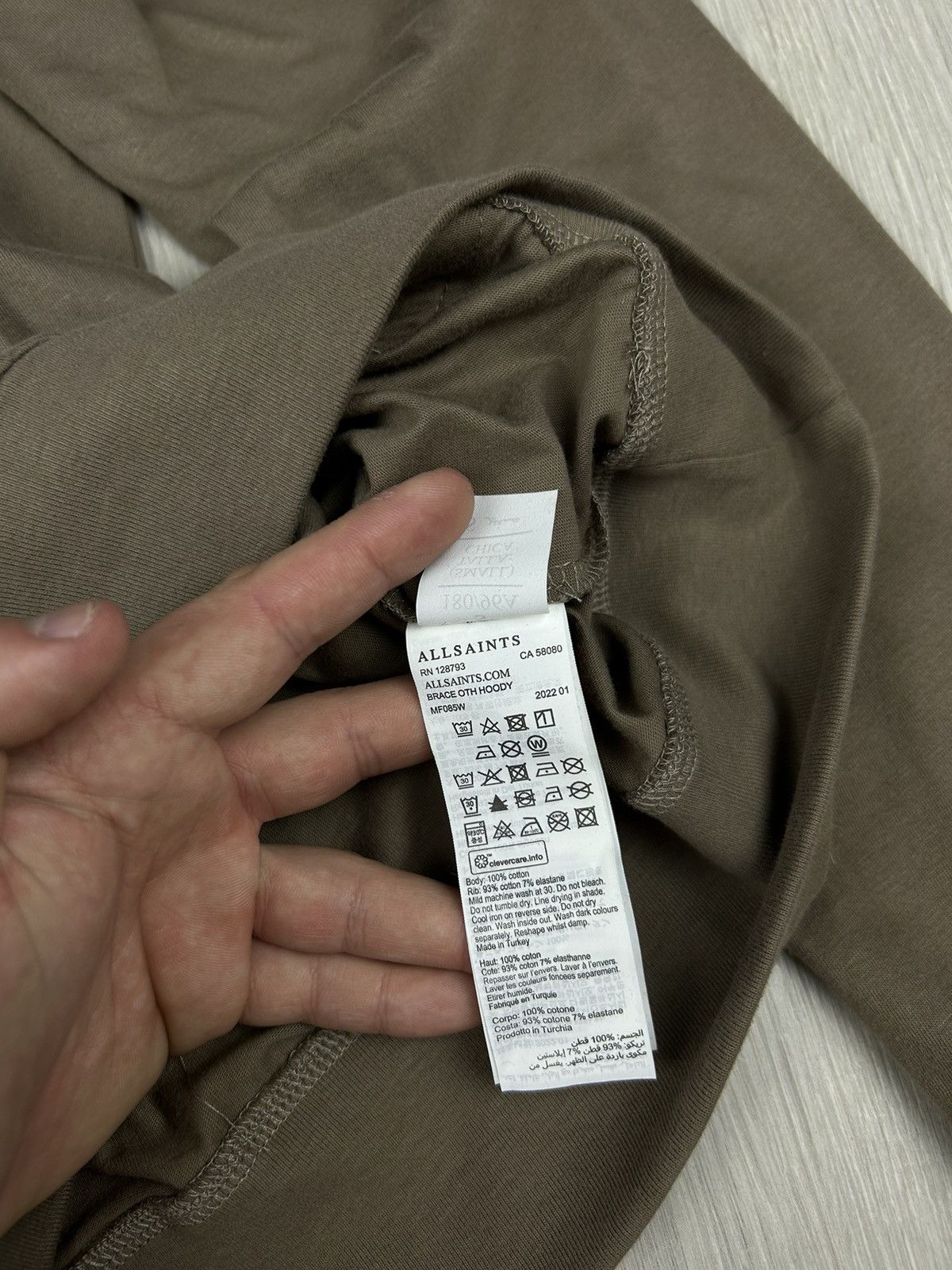 Allsaints AllSaints Men’s Hoodie Size S Size US S / EU 44-46 / 1 - 7 Thumbnail