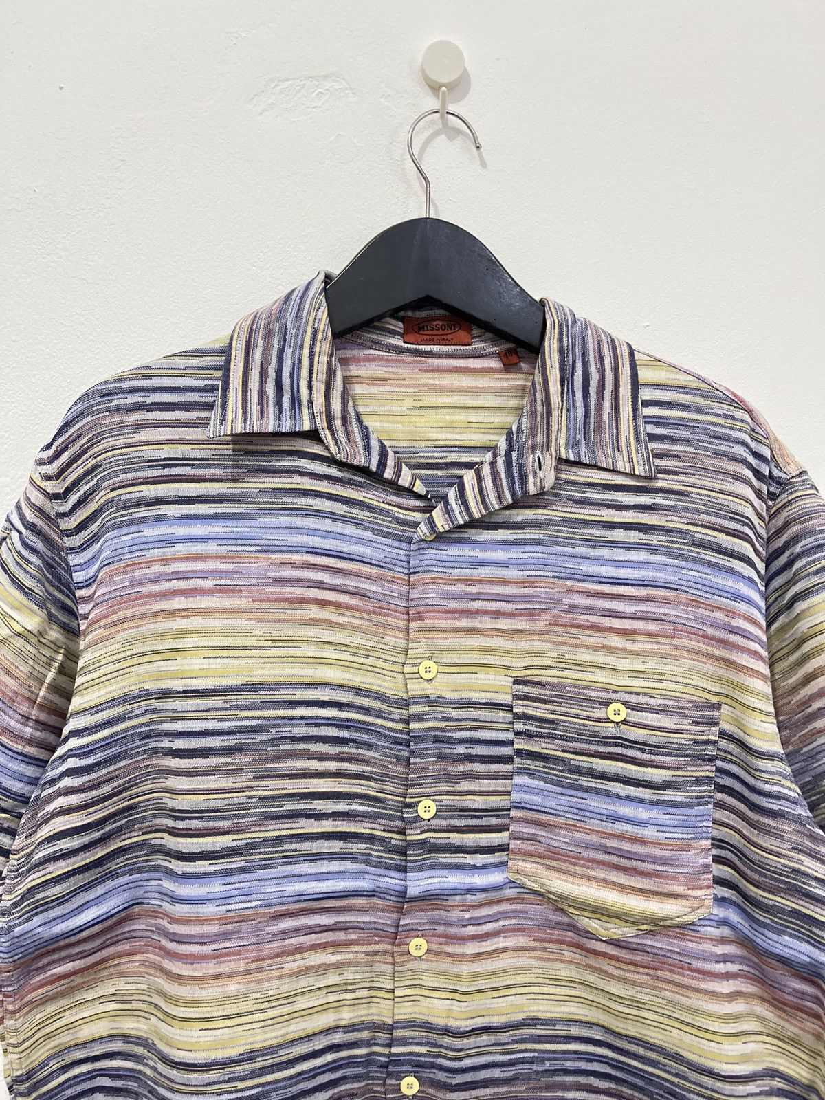 Missoni Vintage Missoni Geometric Striped Button Up Shirt Size US M / EU 48-50 / 2 - 2 Thumbnail