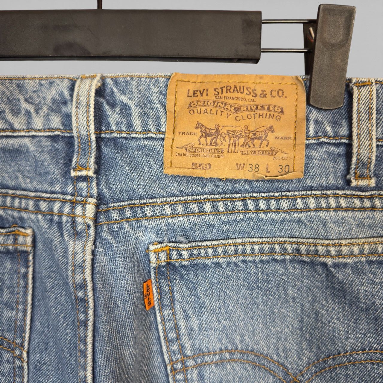 Levi's Vintage 90s Levi's 550 Orange Tab Relaxed Fit Denim Jeans Size US 38 / EU 54 - 3 Thumbnail