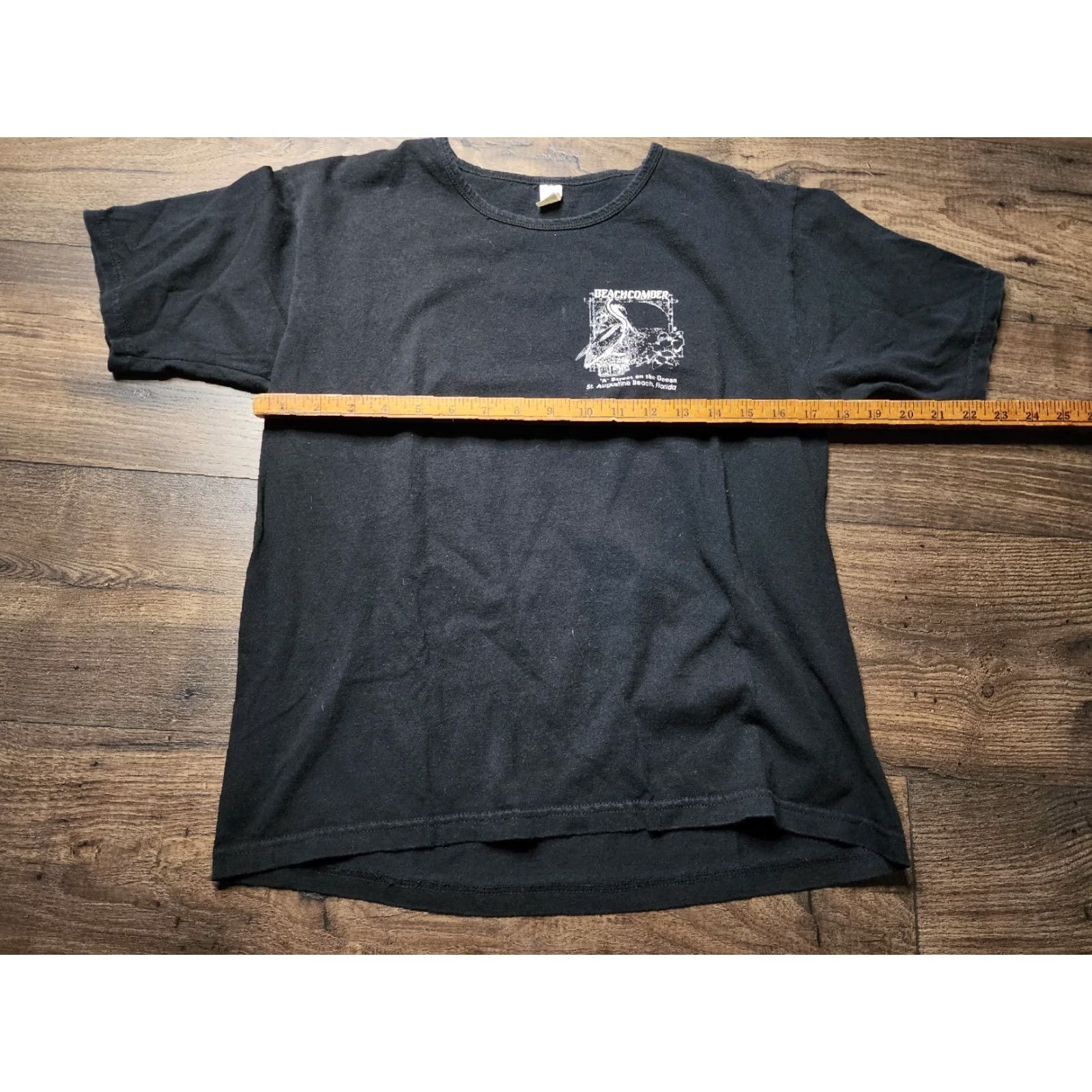 Anvil Womens M Beachcomber T Shirt Black Cotton Anvil Regular Short Sleeve Round Neck Double-Sided Beachcomber St Augustine FL Womens M T-Shirt Size M / US 6-8 / IT 42-44 - 2 Thumbnail