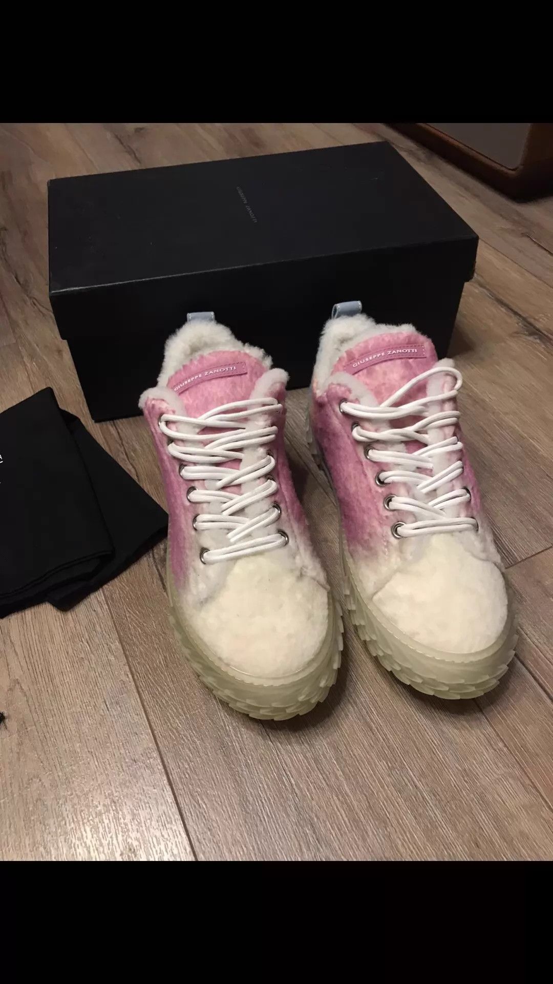 Giuseppe Zanotti Giuseppe Zanotti NWT shearling candy gradient shoes 43 Size US 10 / EU 43 - 1 Thumbnail