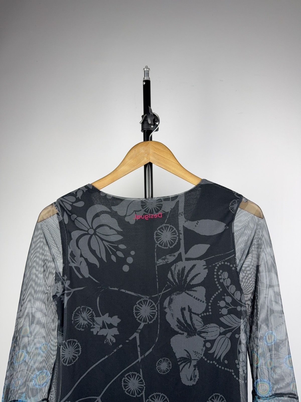 Desigual Desigual Sheer Floral Mesh Top Blue Boho Art Pattern XS Size XS / US 0-2 / IT 36-38 - 7 Thumbnail