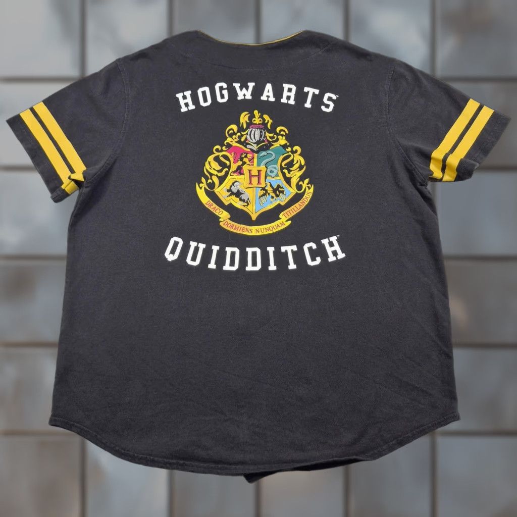 Disney Disney Harry Potter Hogwarts Quidditch Shirt Mens XL Black Baseball Jersey Tee Size US XL / EU 56 / 4 - 1 Thumbnail