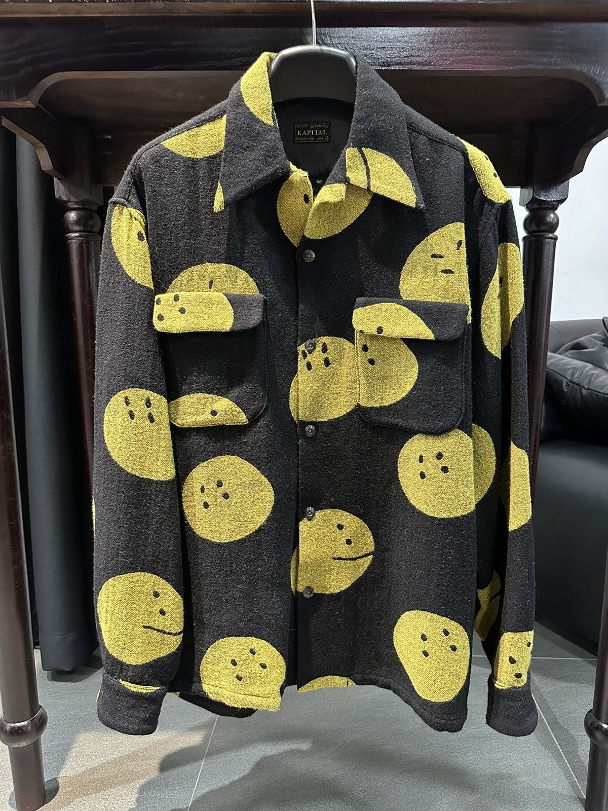 Kapital Kapital Buttons Smiley Button Up Jacket Black Size US M / EU 48-50 / 2 - 1 Thumbnail