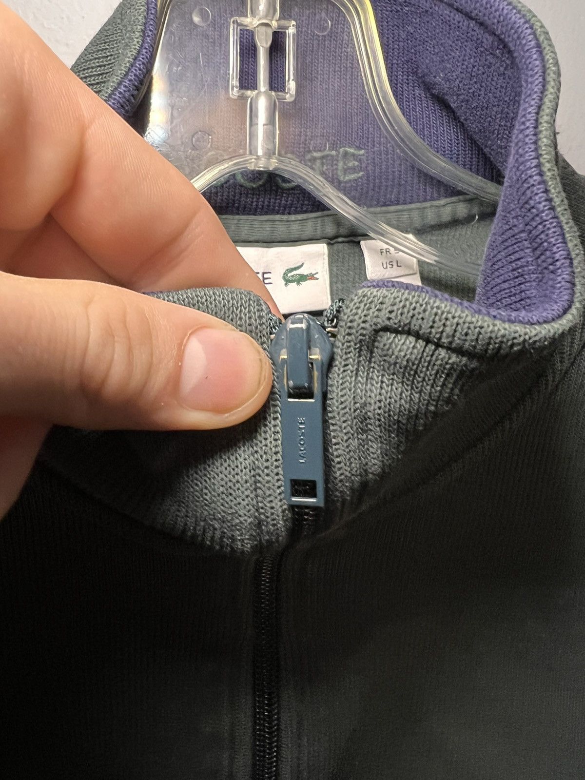Lacoste Vintage Lacoste logo quarter zip sweater Size US L / EU 52-54 / 3 - 6 Thumbnail